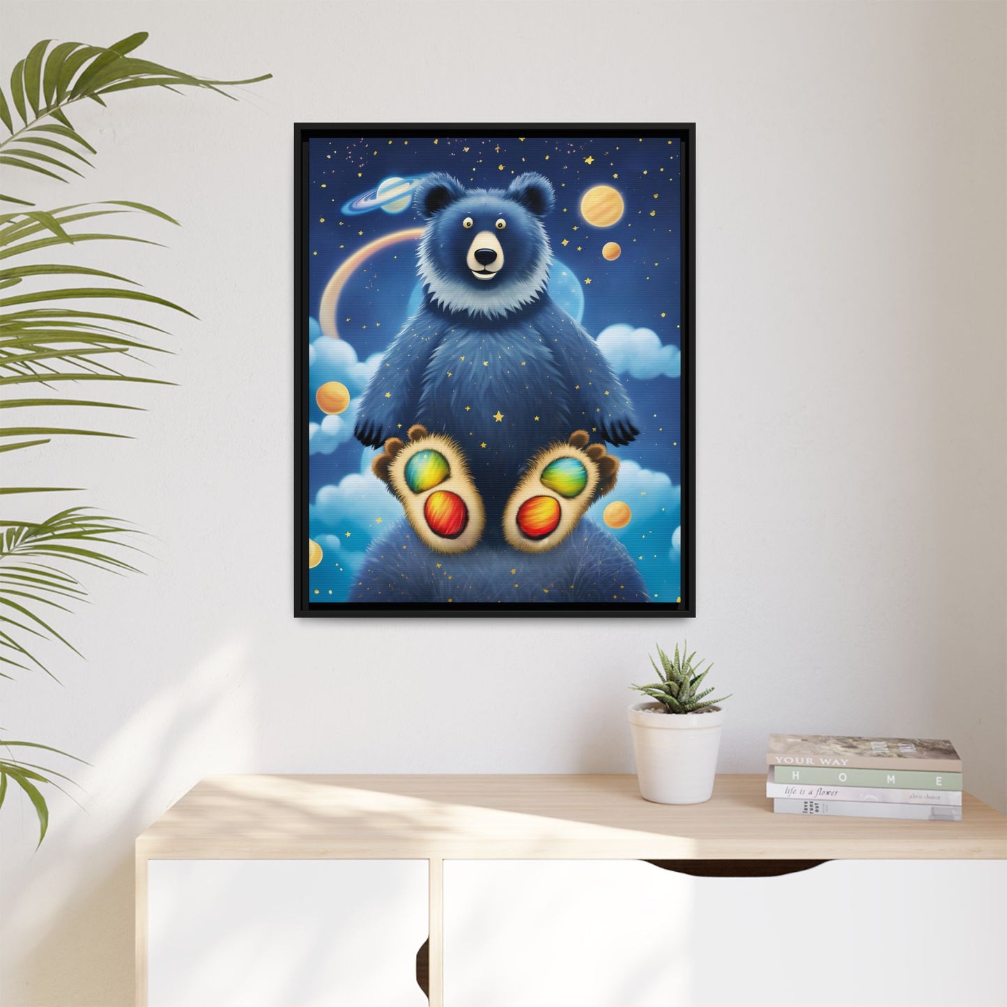 'Cosmic Pawprints' by Andrew McCarter - Canvas Art