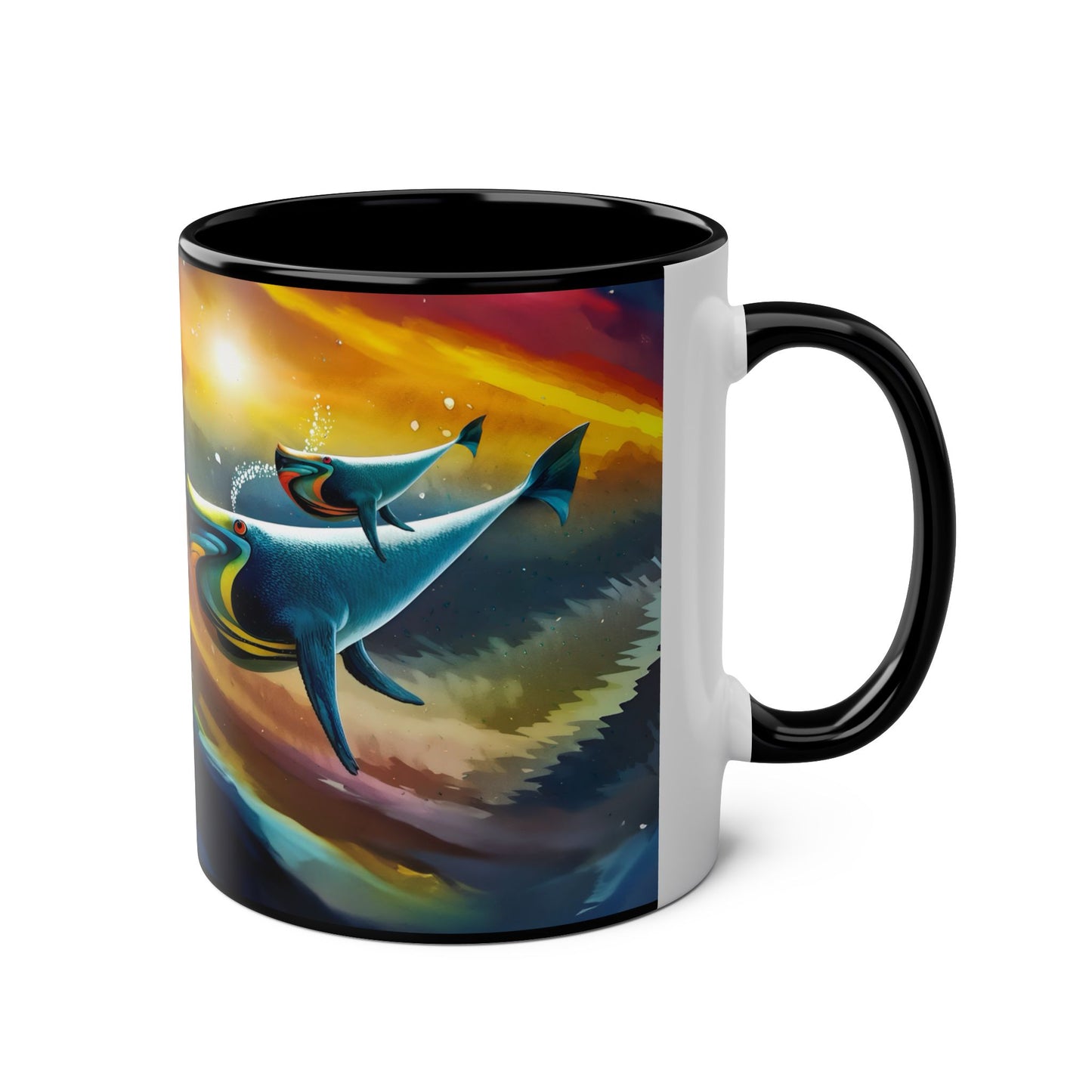 Celestial Whale Adventure Mug - Cosmic Whale Coffee Cup