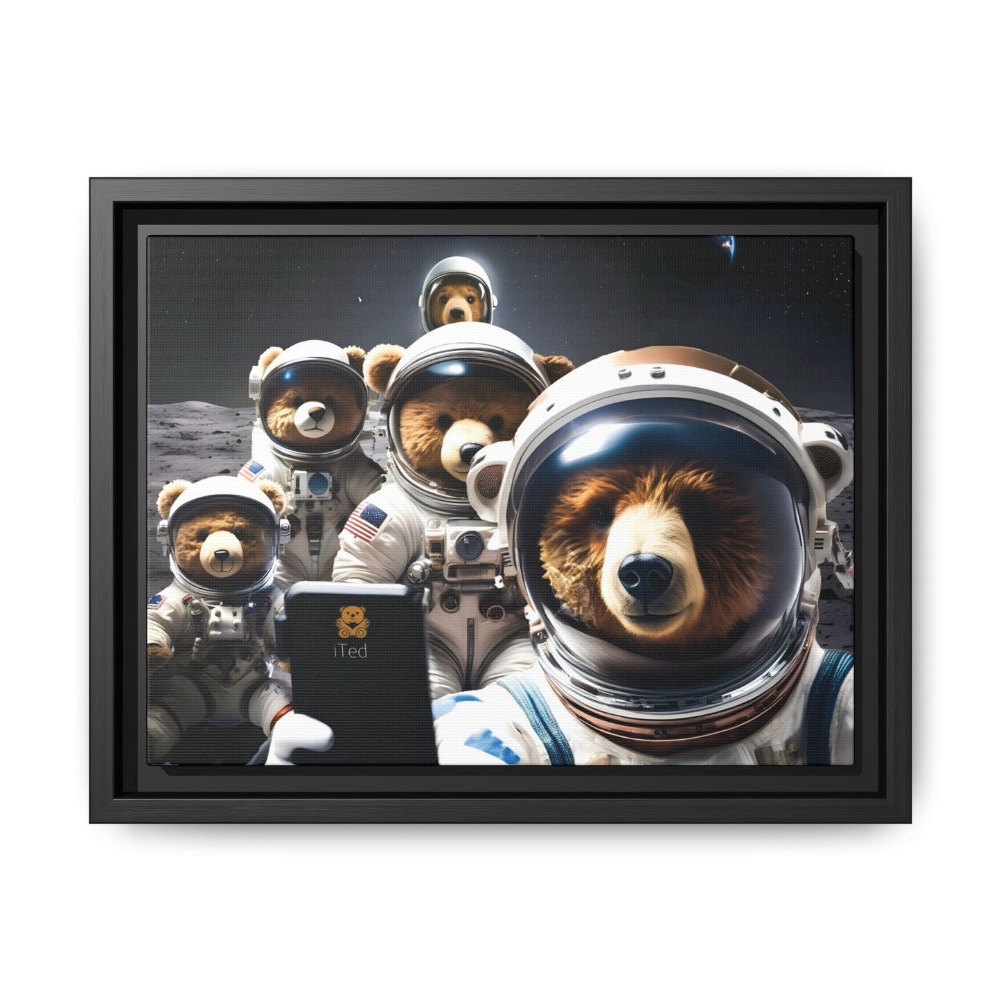 Canvas Print - Mooning Bear Selfie by Andrew McCarter