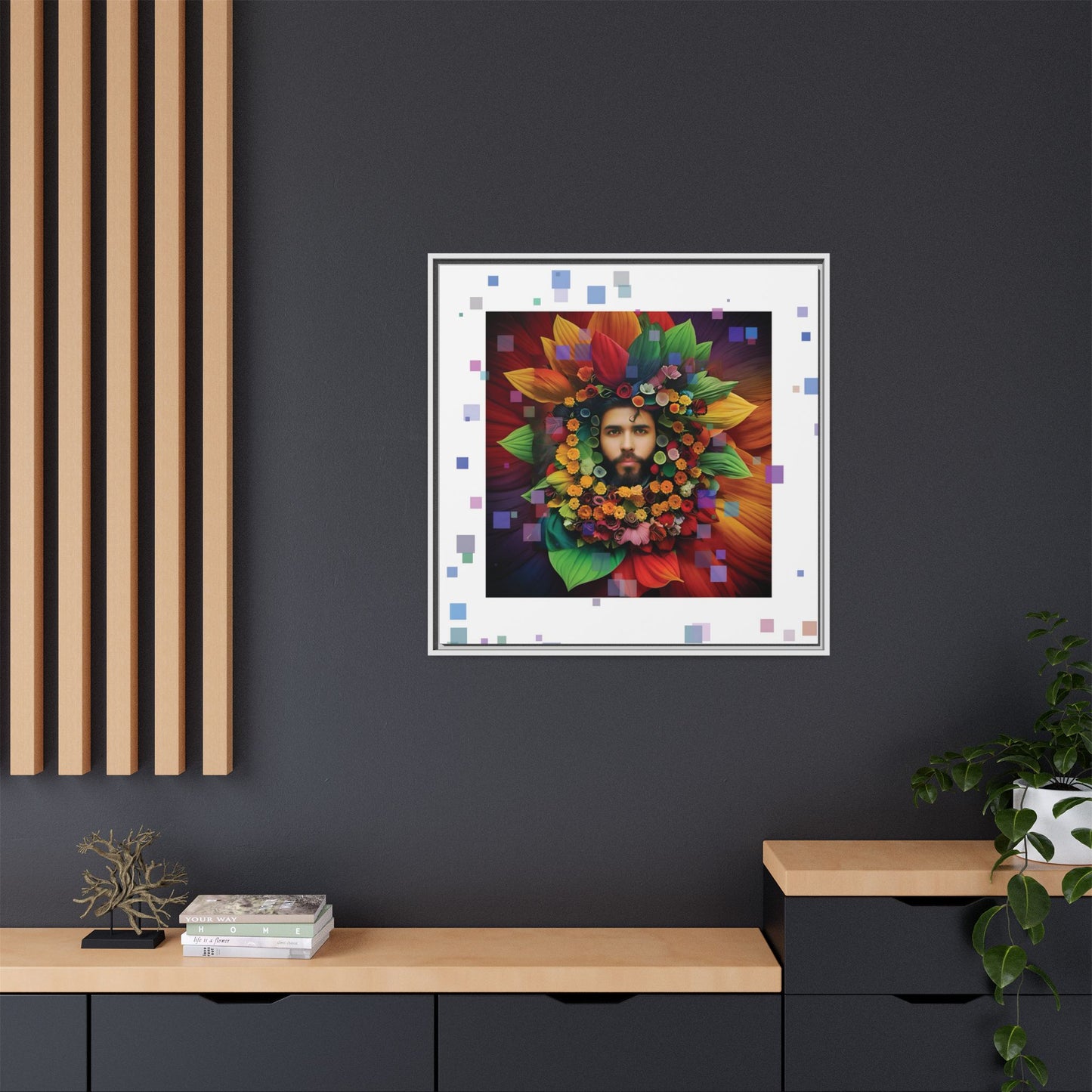 'Flourish: The Modern Green Man' canvas print By Andrew McCarter