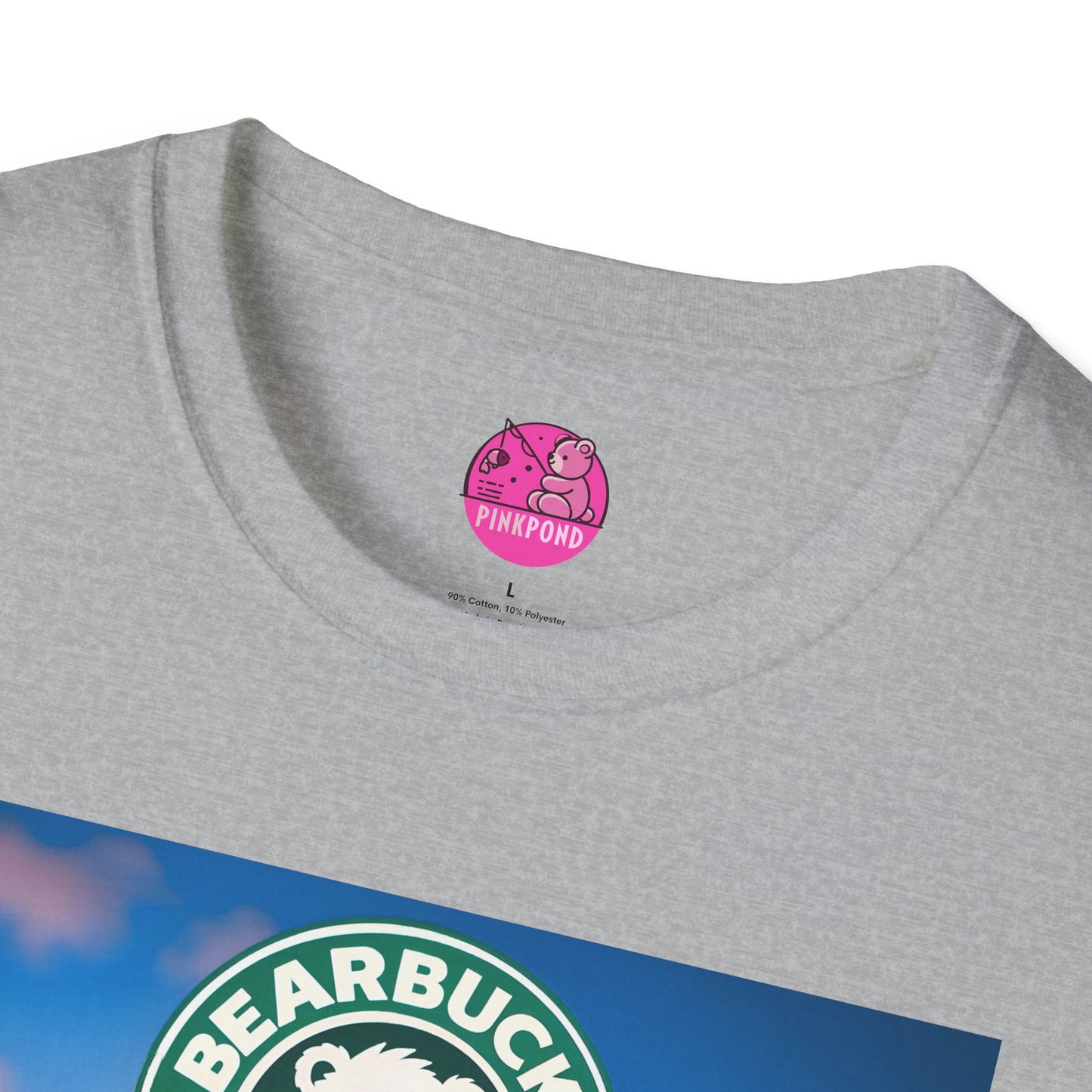 Bearbucks “Enjoy It Everywhere” Tee — Coffee-Loving Bear Convertible Graphic T-Shirt