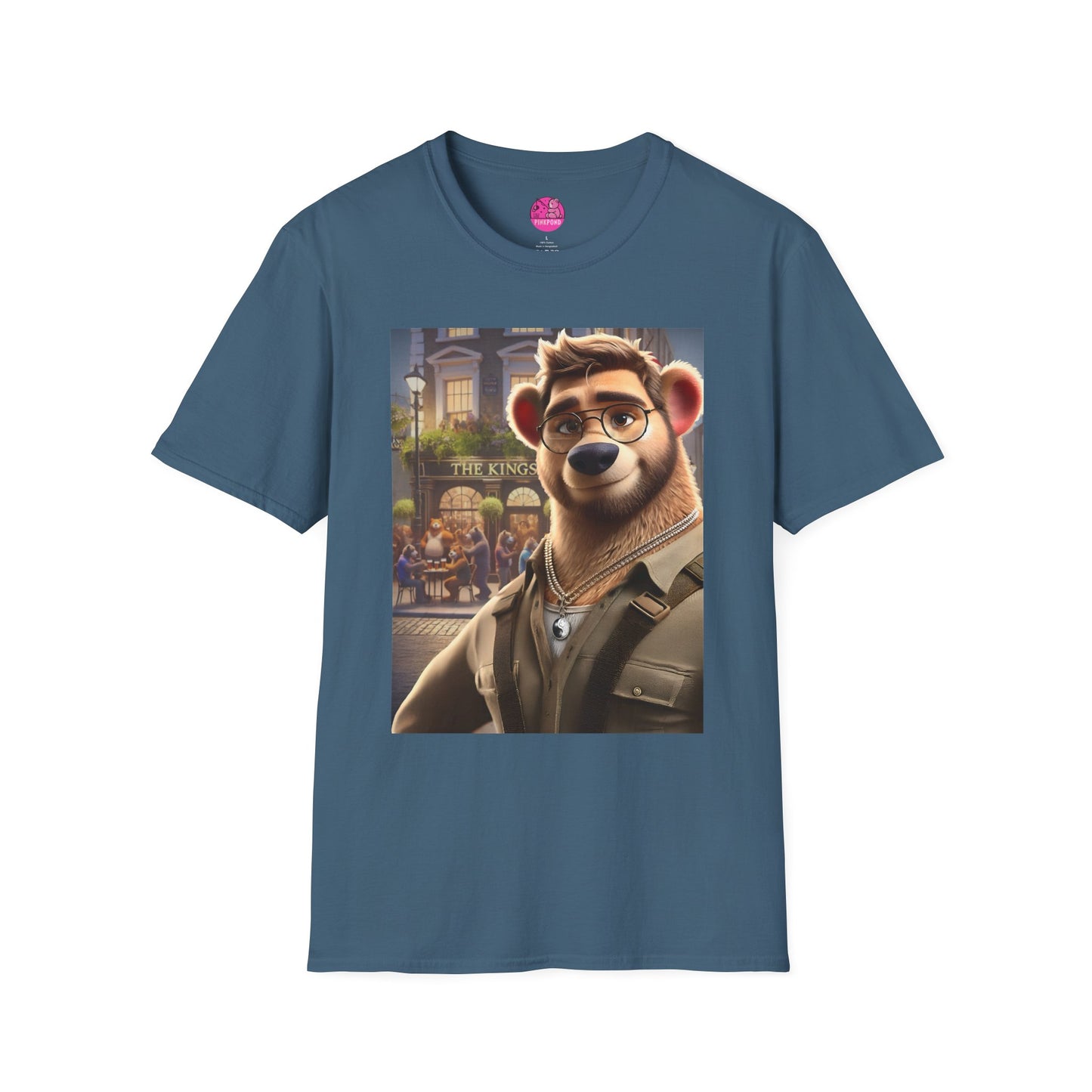 Bear T-Shirt - The King's Arms in Soho Design by PinkPond