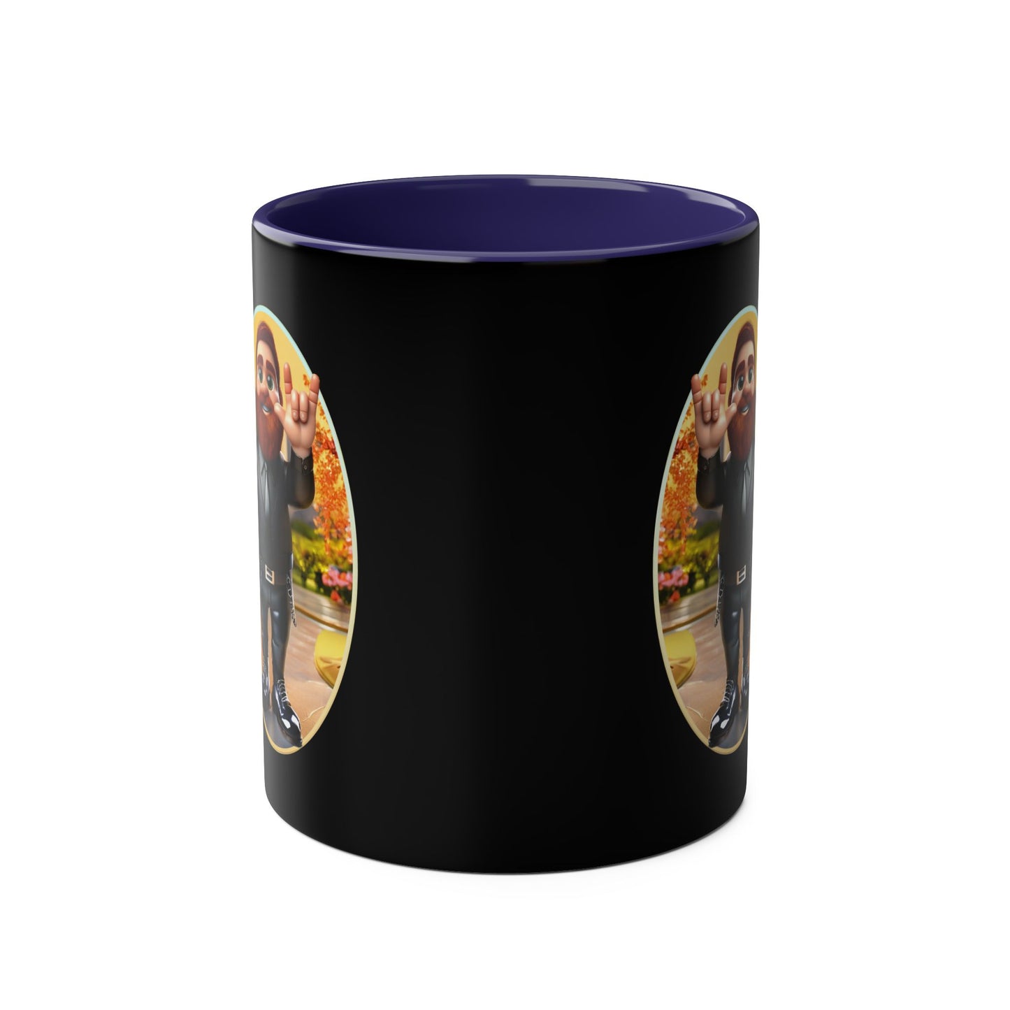 Lucky the Leather Bear - American Sign Language (ASL) Love Sign Inclusive Mug