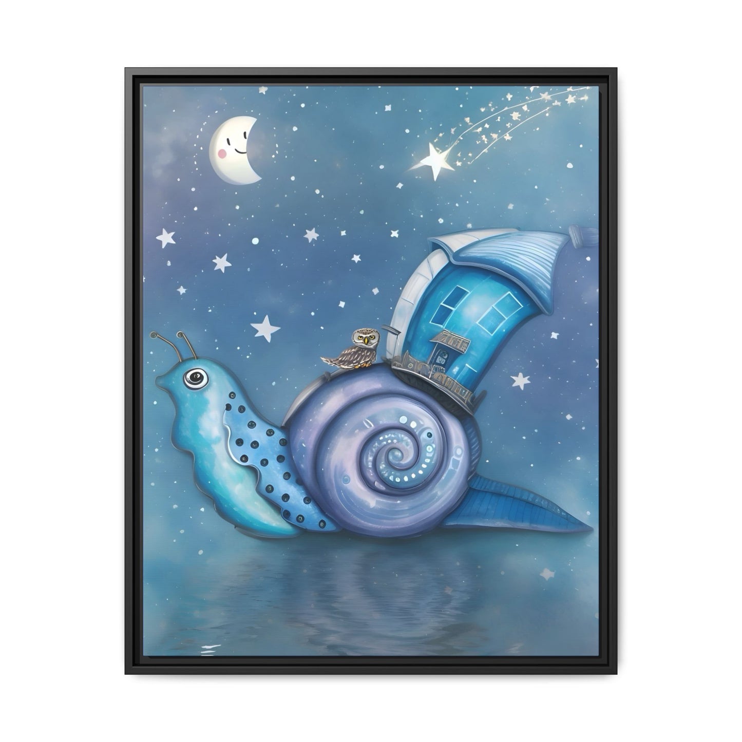 The Owl and the Snail Glided Upon a Sea of Stars by Andrew McCarter  - Canvas Print