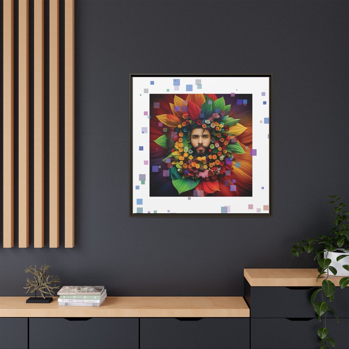 'Flourish: The Modern Green Man' canvas print By Andrew McCarter