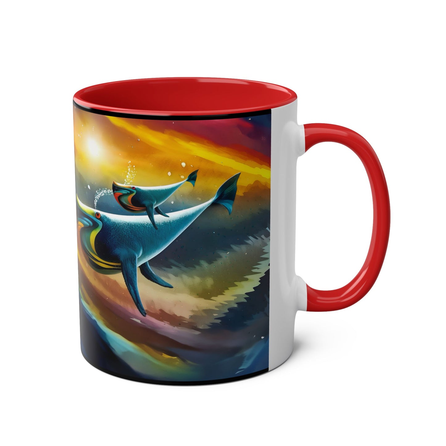 Celestial Whale Adventure Mug - Cosmic Whale Coffee Cup