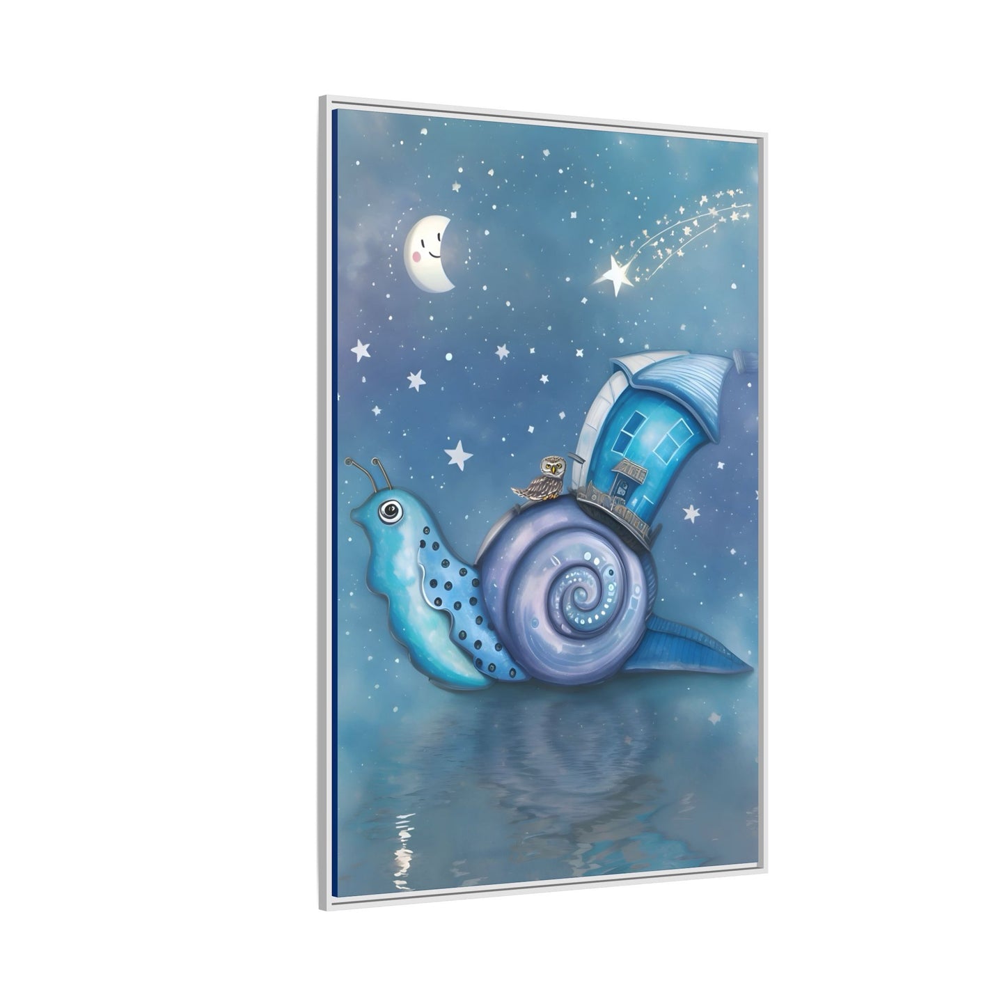 The Owl and the Snail Glided Upon a Sea of Stars by Andrew McCarter  - Canvas Print