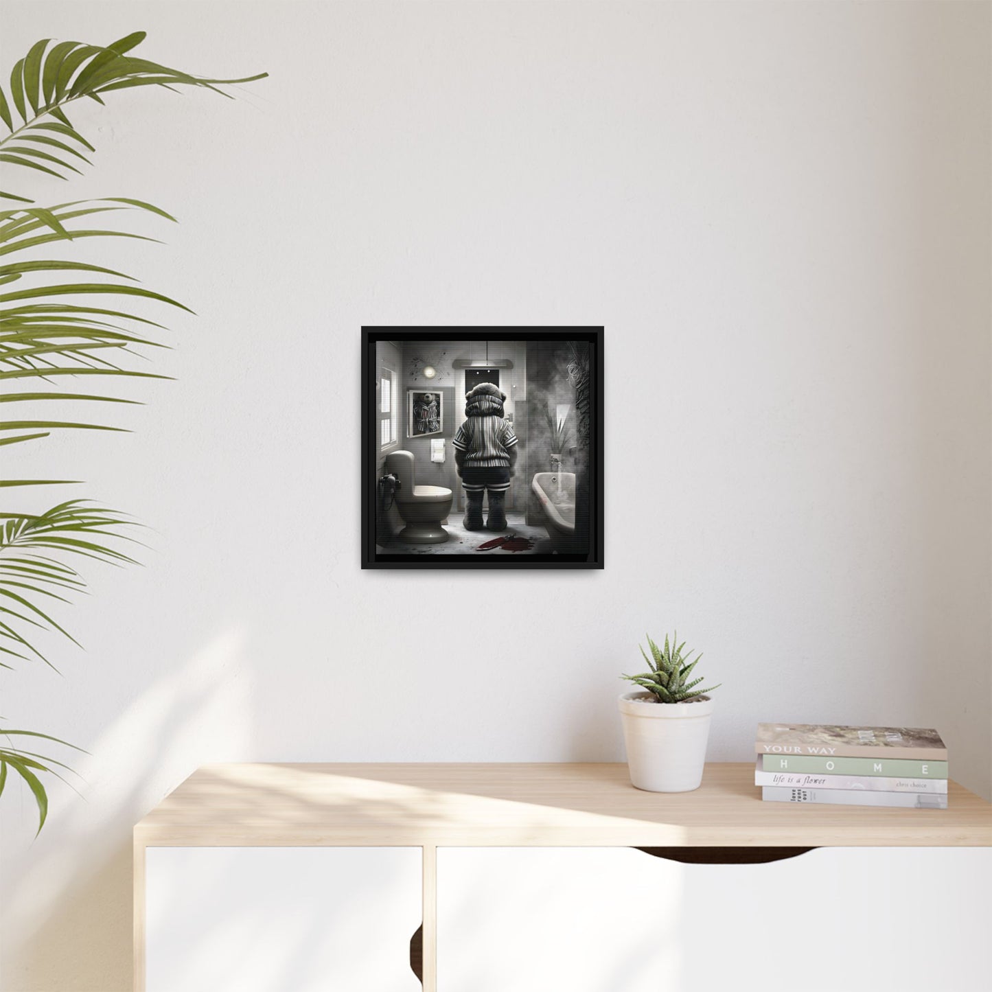 Canvas Art Print - The Untimely Demise of Benjamin Bear by Andrew McCarter, Dark Surreal Artwork