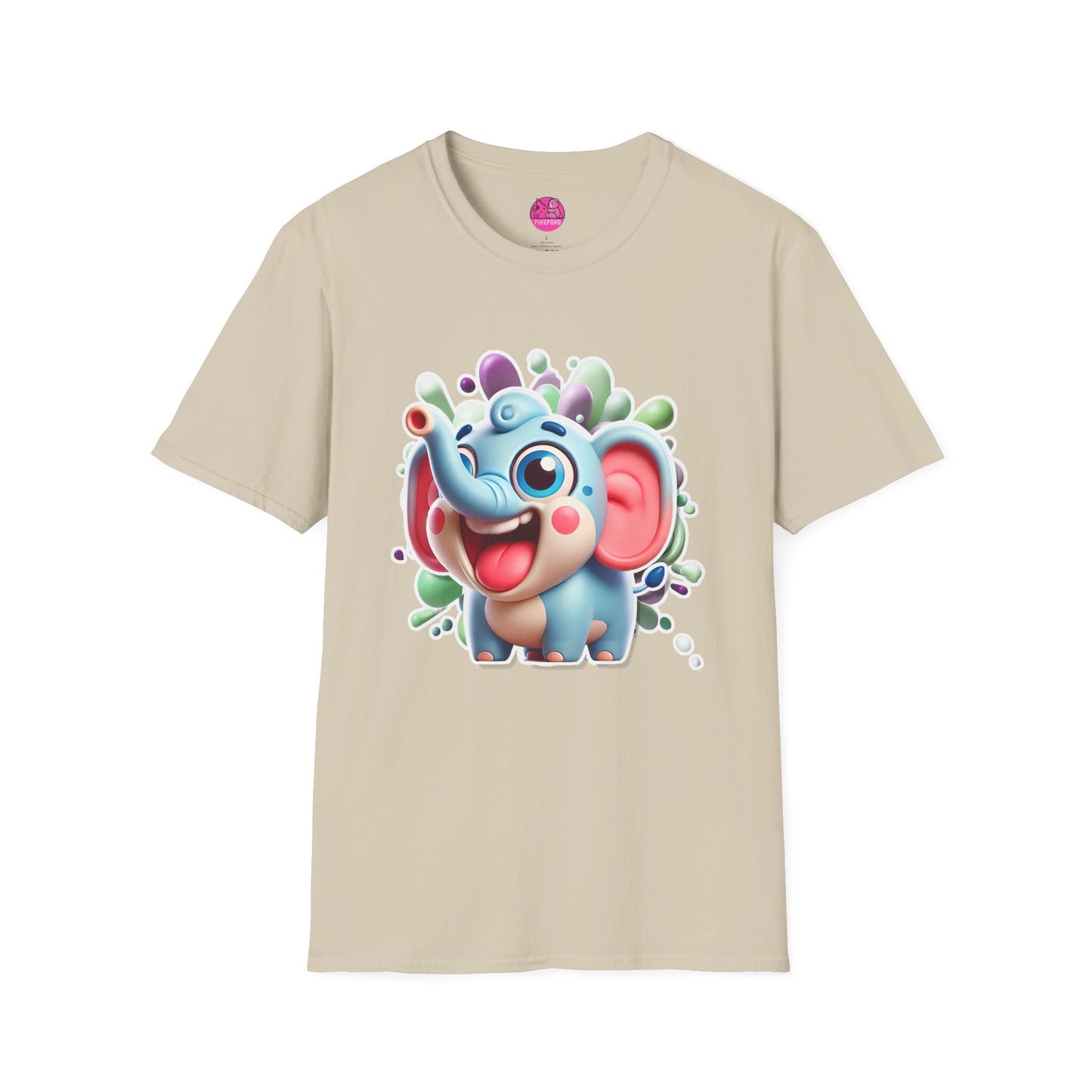 Eugene the Elephant T-Shirt - Unisex Softstyle Tee with Big Ears and Playful Charm