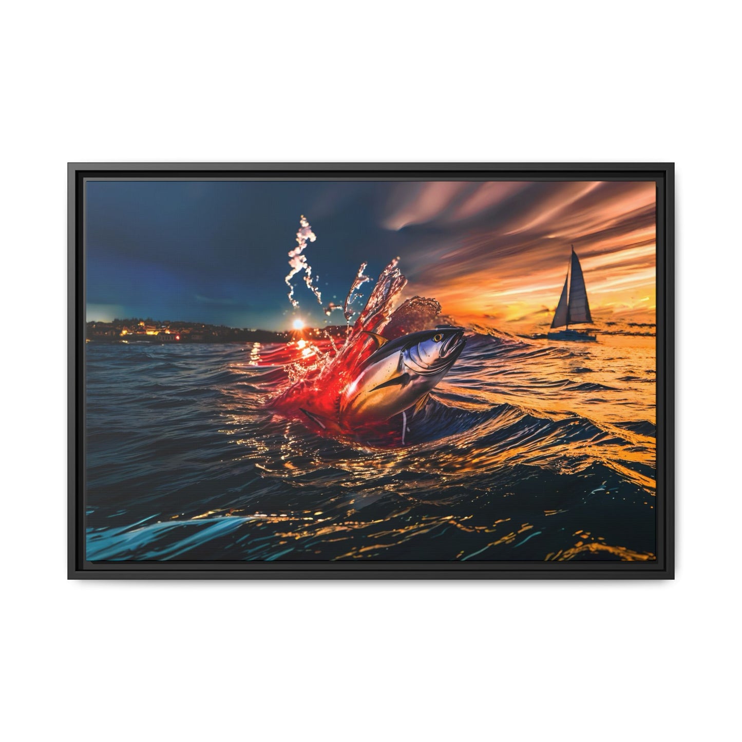 "The Leap" by Andrew McCarter - Ocean Canvas Art.