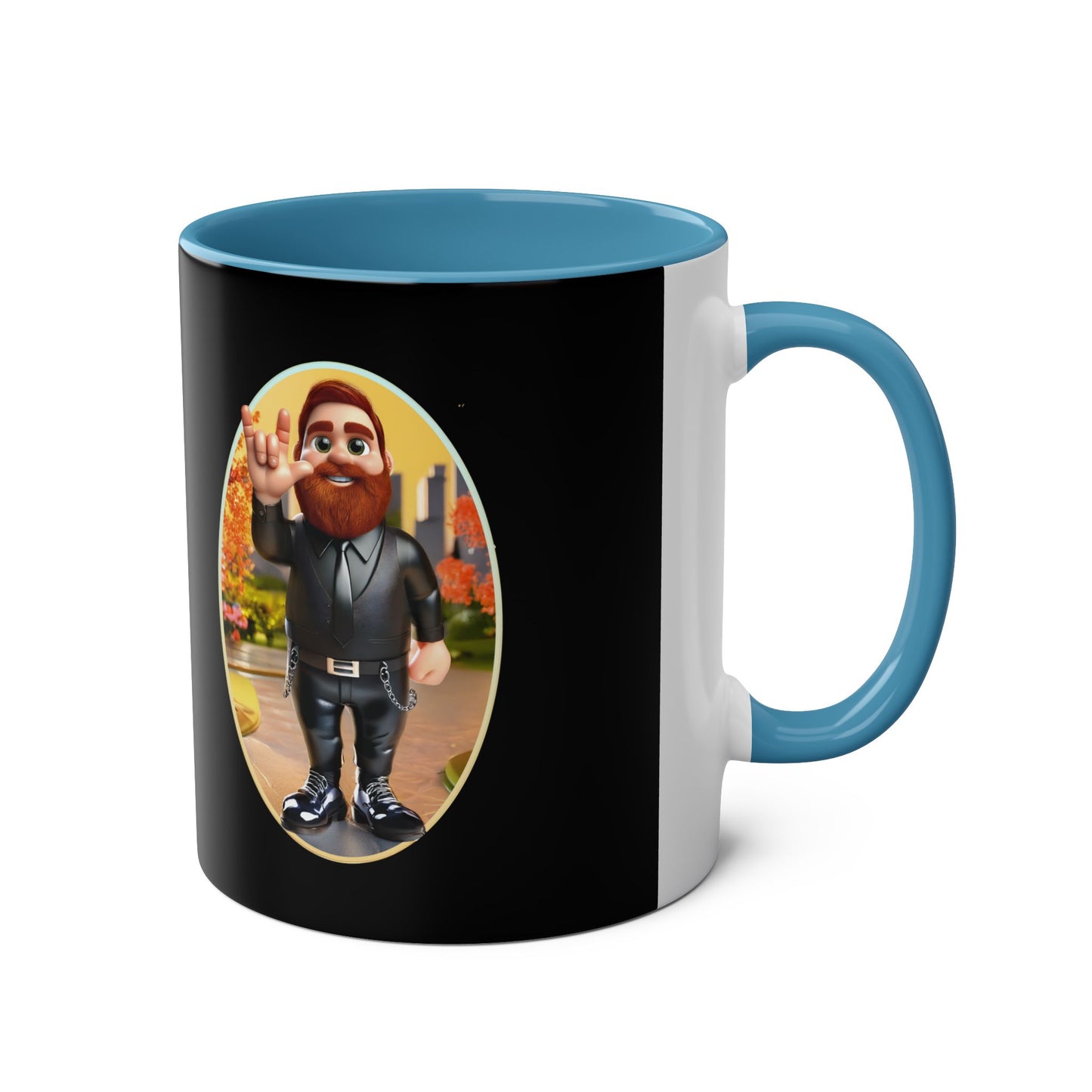 Lucky the Leather Bear - American Sign Language (ASL) Love Sign Inclusive Mug