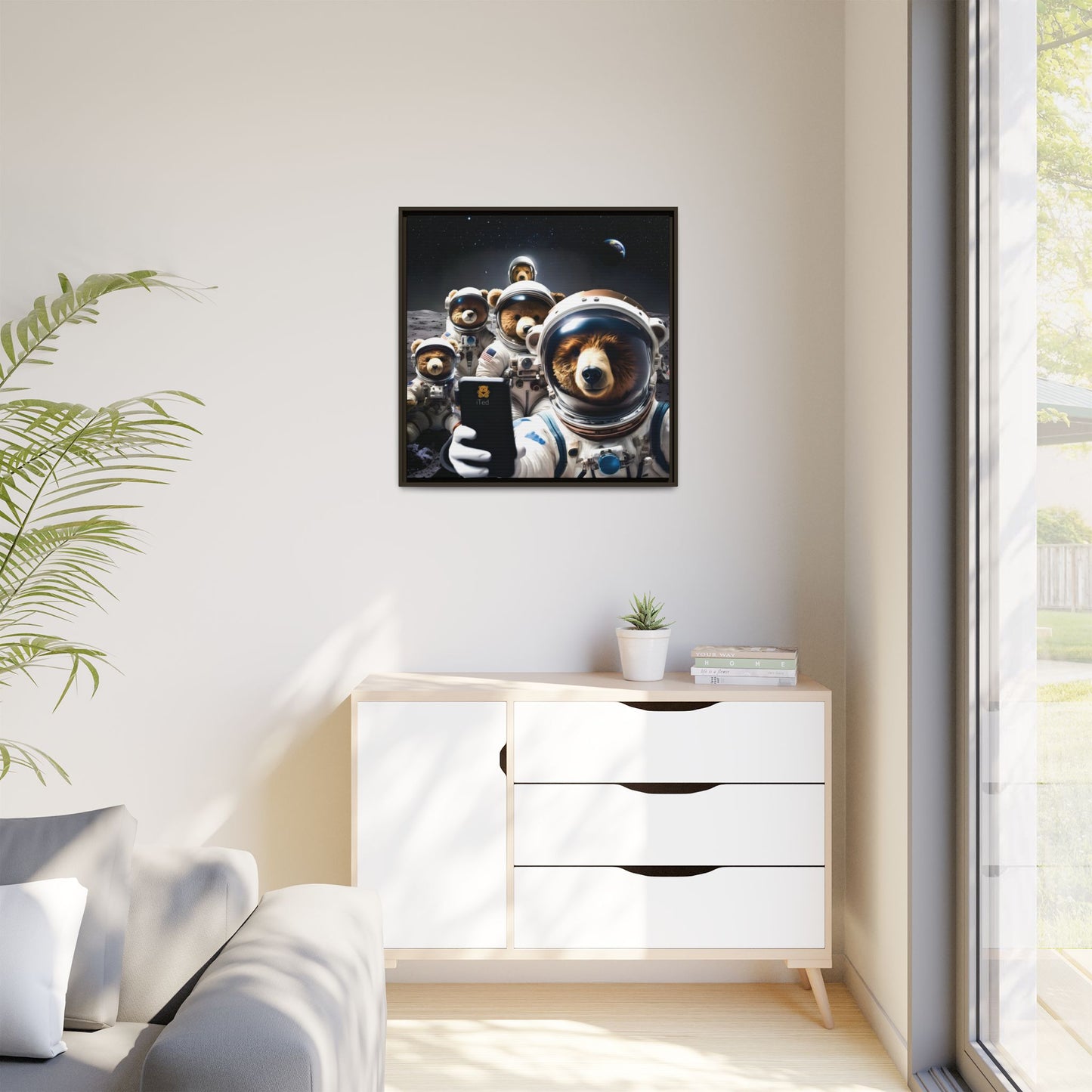 Canvas Print - Mooning Bear Selfie by Andrew McCarter