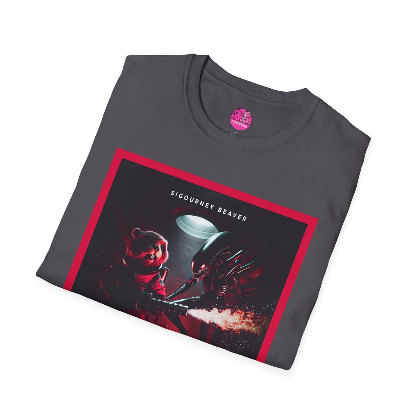 Red Alert Alien Parody Sci-Fi T-Shirt Featuring Sigourney Beaver