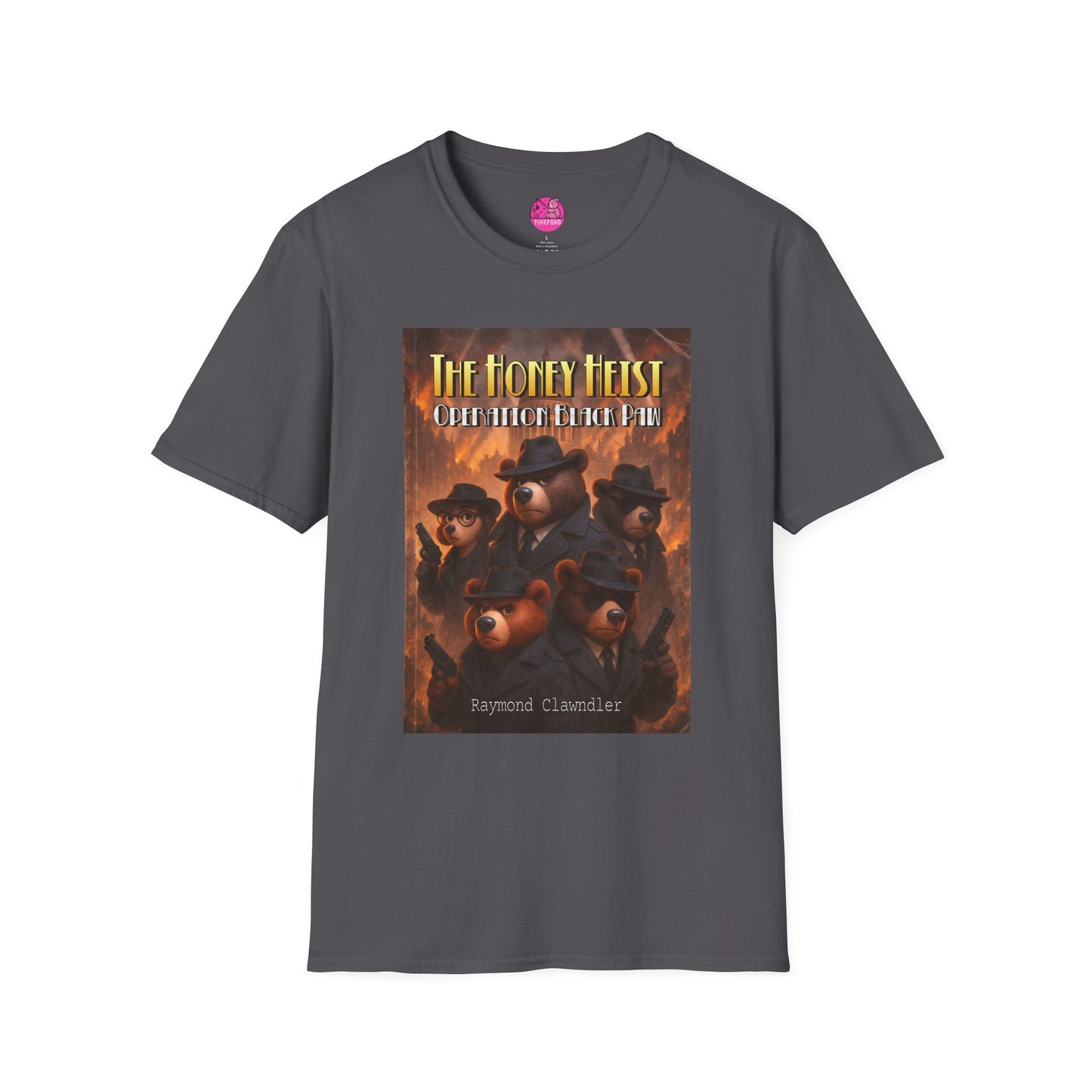 Unisex Tee - The Honey Heist: Operation Black Paw Noir Bear Detective Squad Shirt