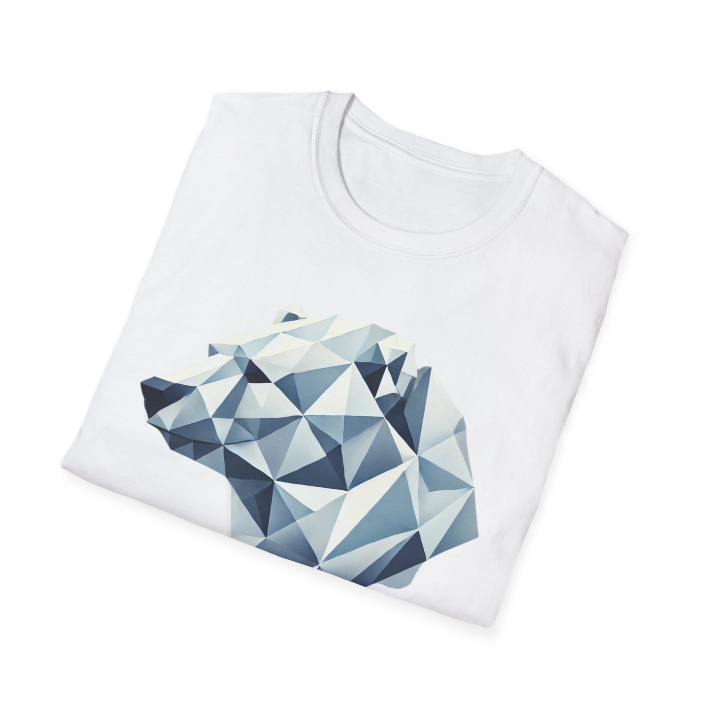 Geometric Bear Graphic Unisex Softstyle T-Shirt