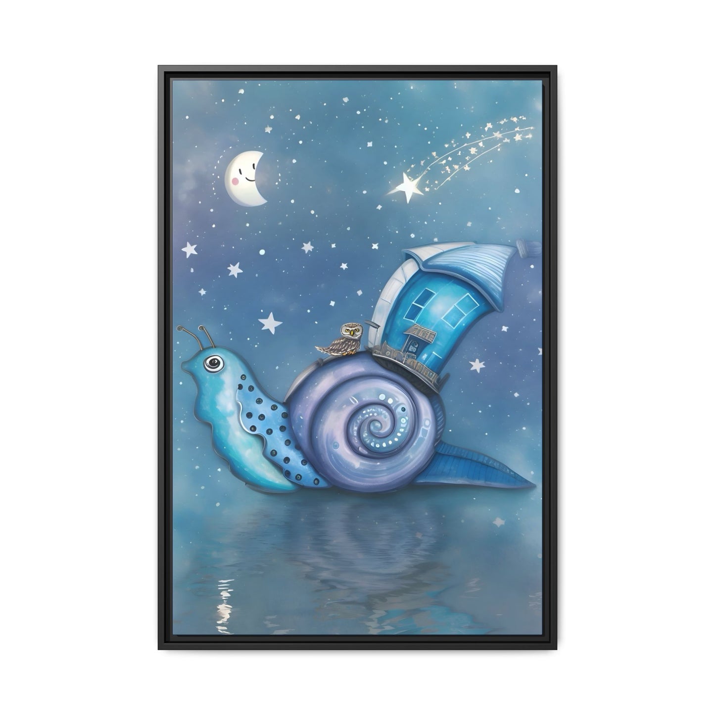 The Owl and the Snail Glided Upon a Sea of Stars by Andrew McCarter  - Canvas Print