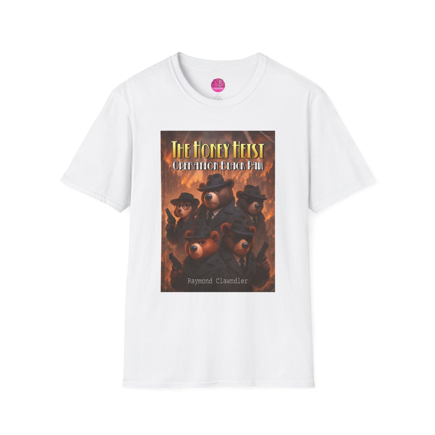 Unisex Tee - The Honey Heist: Operation Black Paw Noir Bear Detective Squad Shirt