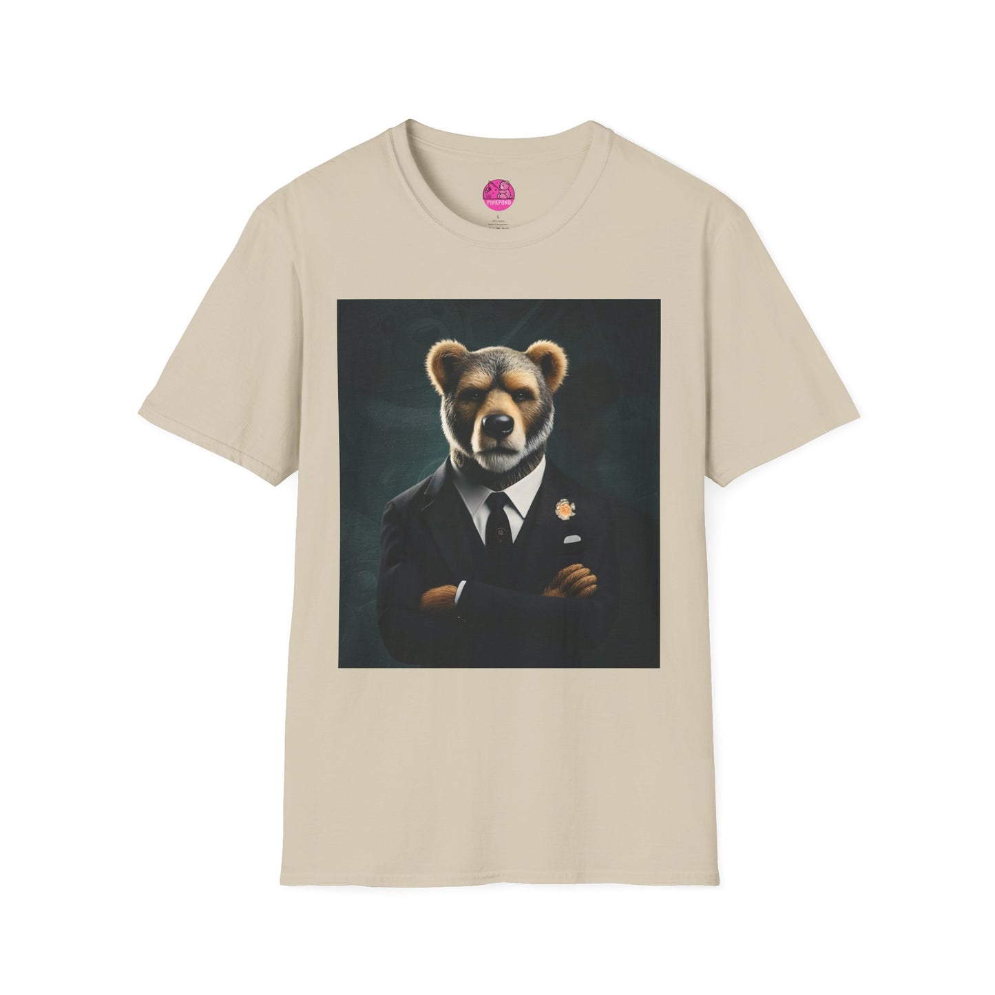 Boss Bear Graphic Tee - Unisex Softstyle T-Shirt for Power Players