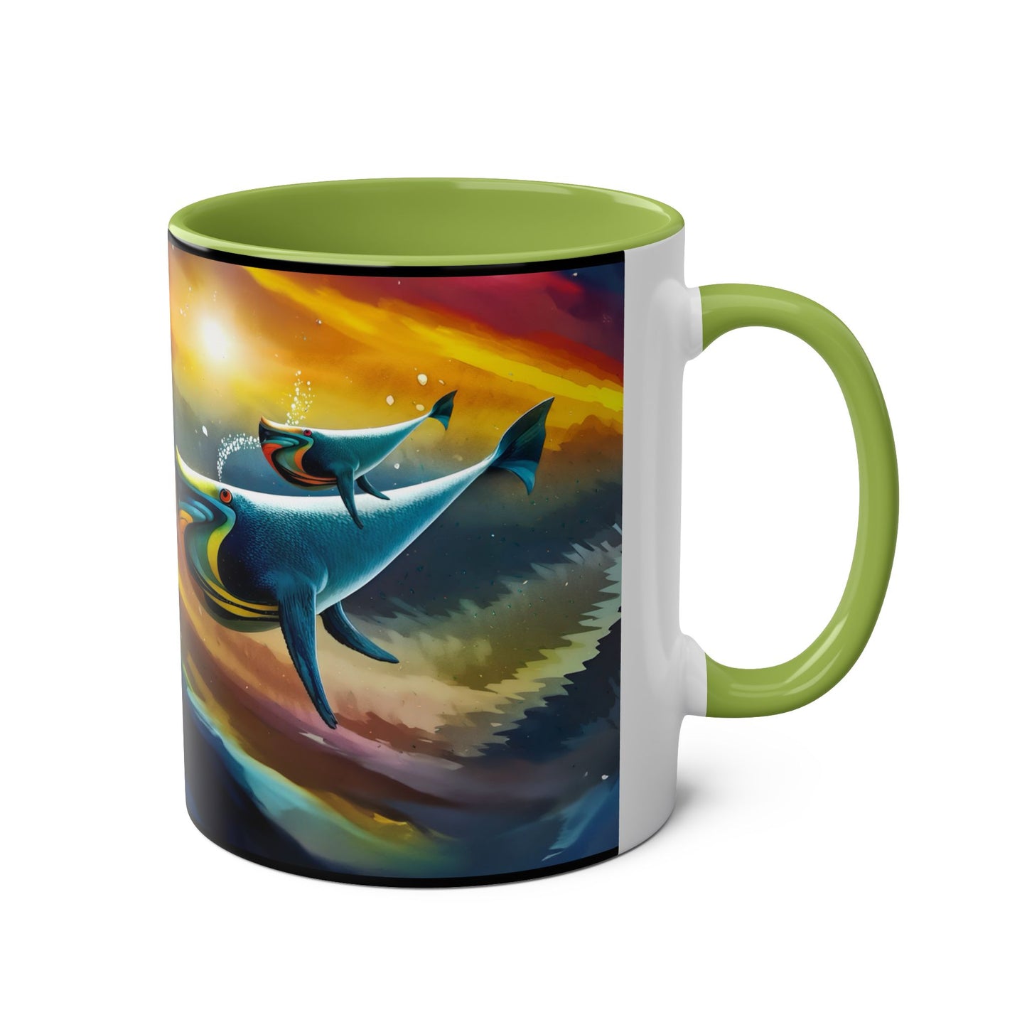 Celestial Whale Adventure Mug - Cosmic Whale Coffee Cup