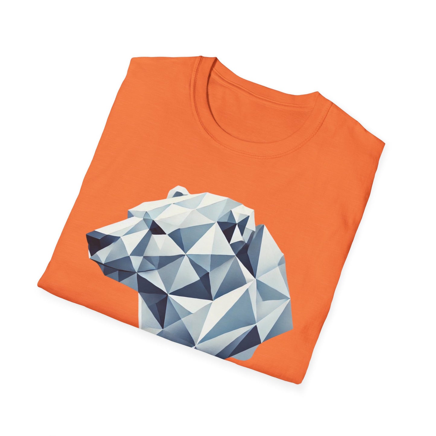 Geometric Bear Graphic Unisex Softstyle T-Shirt