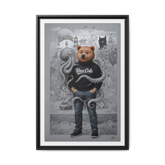 PinkPond Canvas Art Print – An Invasion of Octopi Was Announced on the News. Who Can Save Us?!