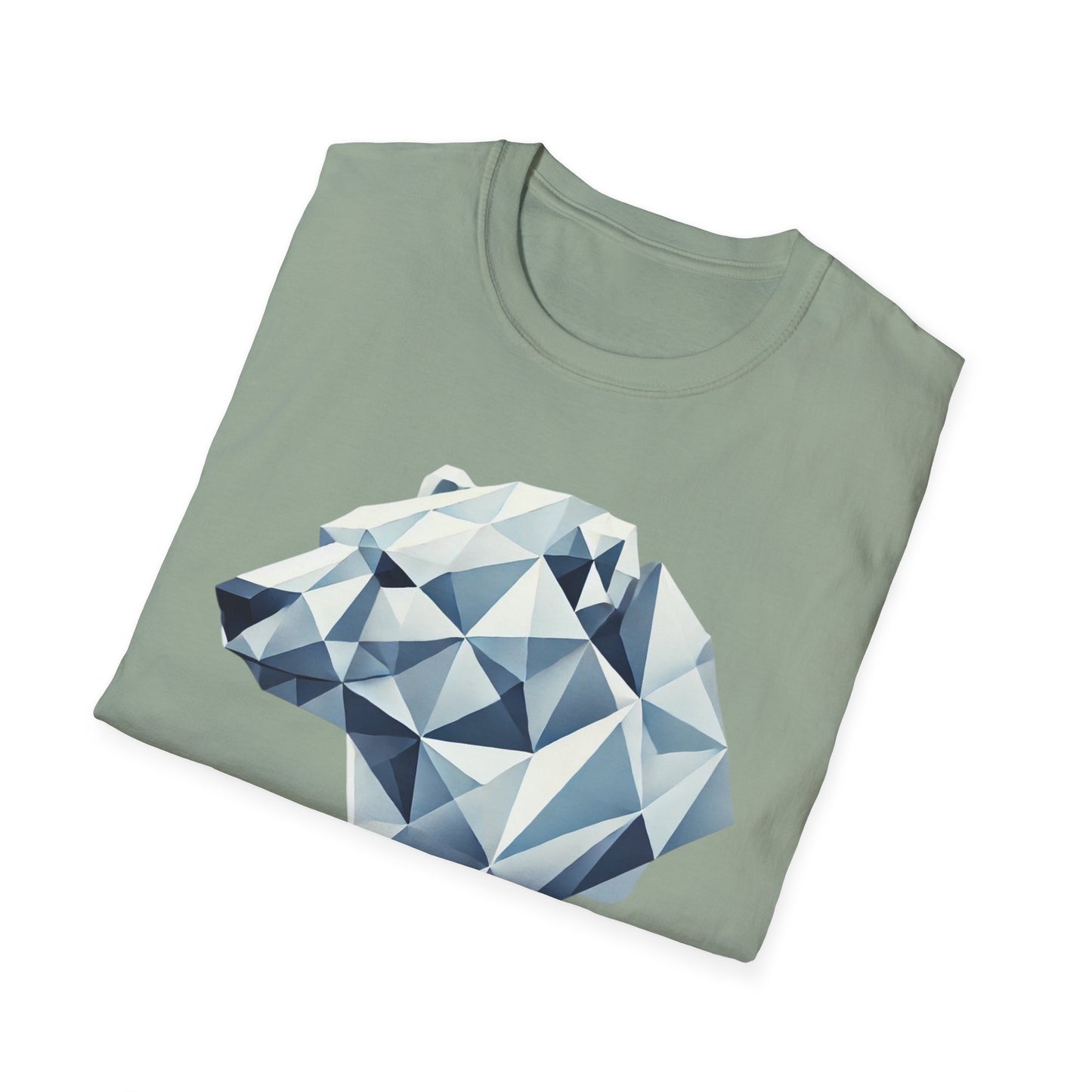 Geometric Bear Graphic Unisex Softstyle T-Shirt