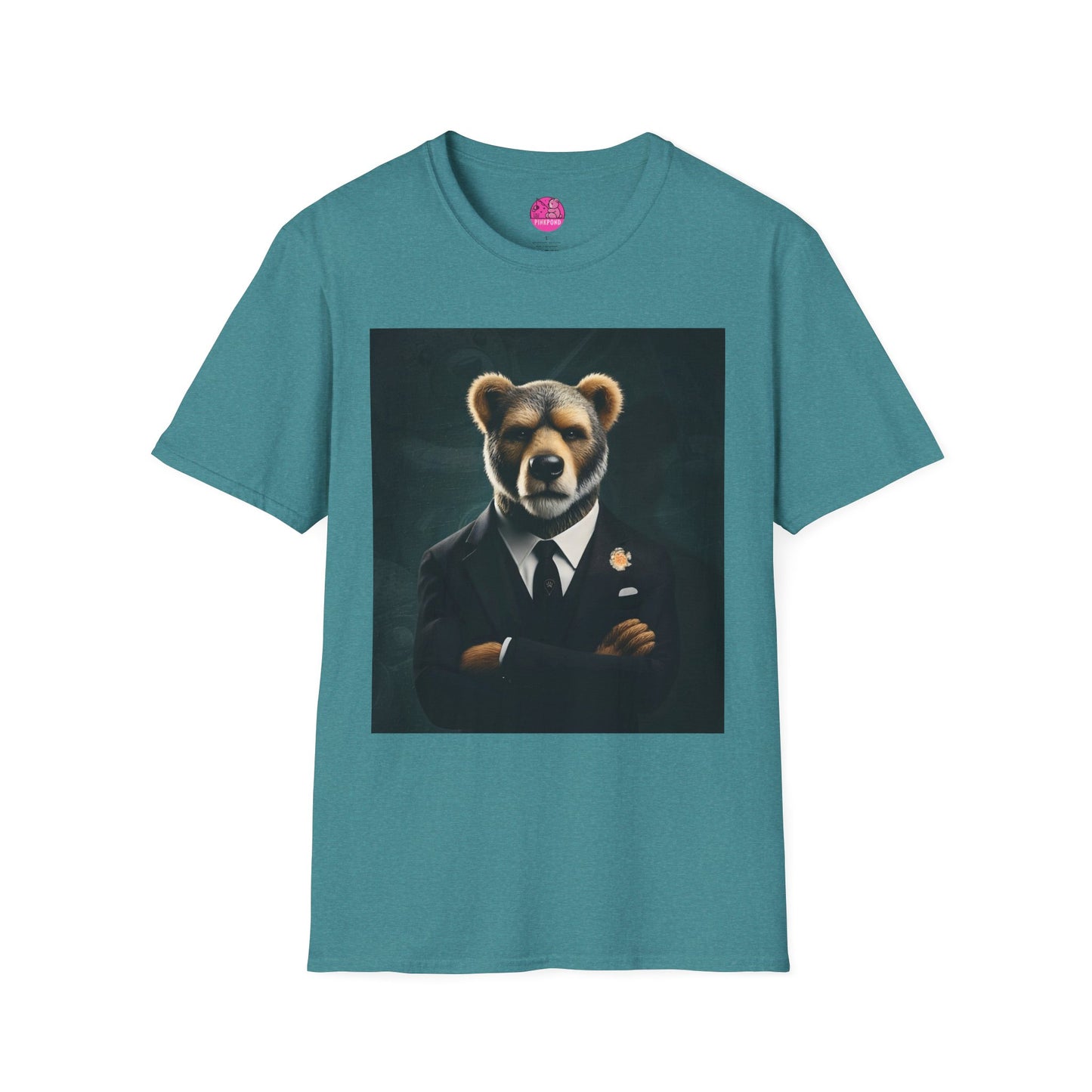 Boss Bear Graphic Tee - Unisex Softstyle T-Shirt for Power Players
