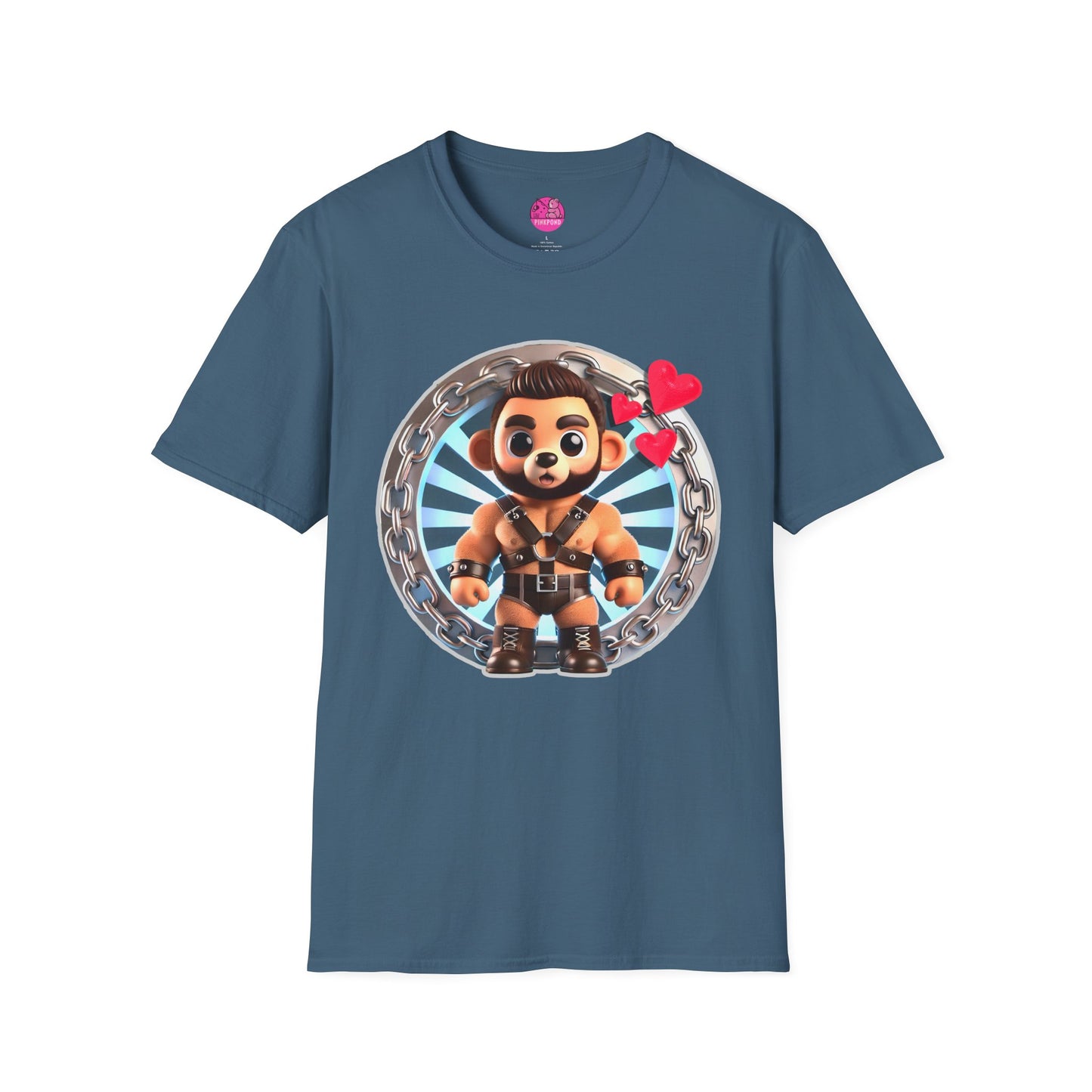 Love Struck Cub – Cute & Bold Chibi Bear T-Shirt