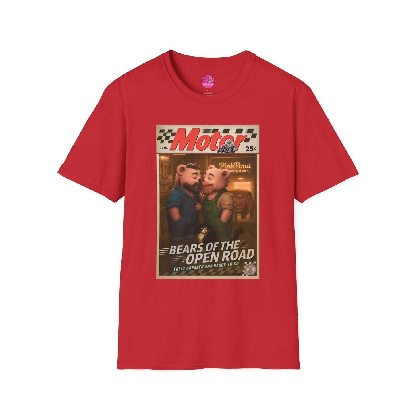 Bear Retro 1950s Motor Magazine T-Shirt