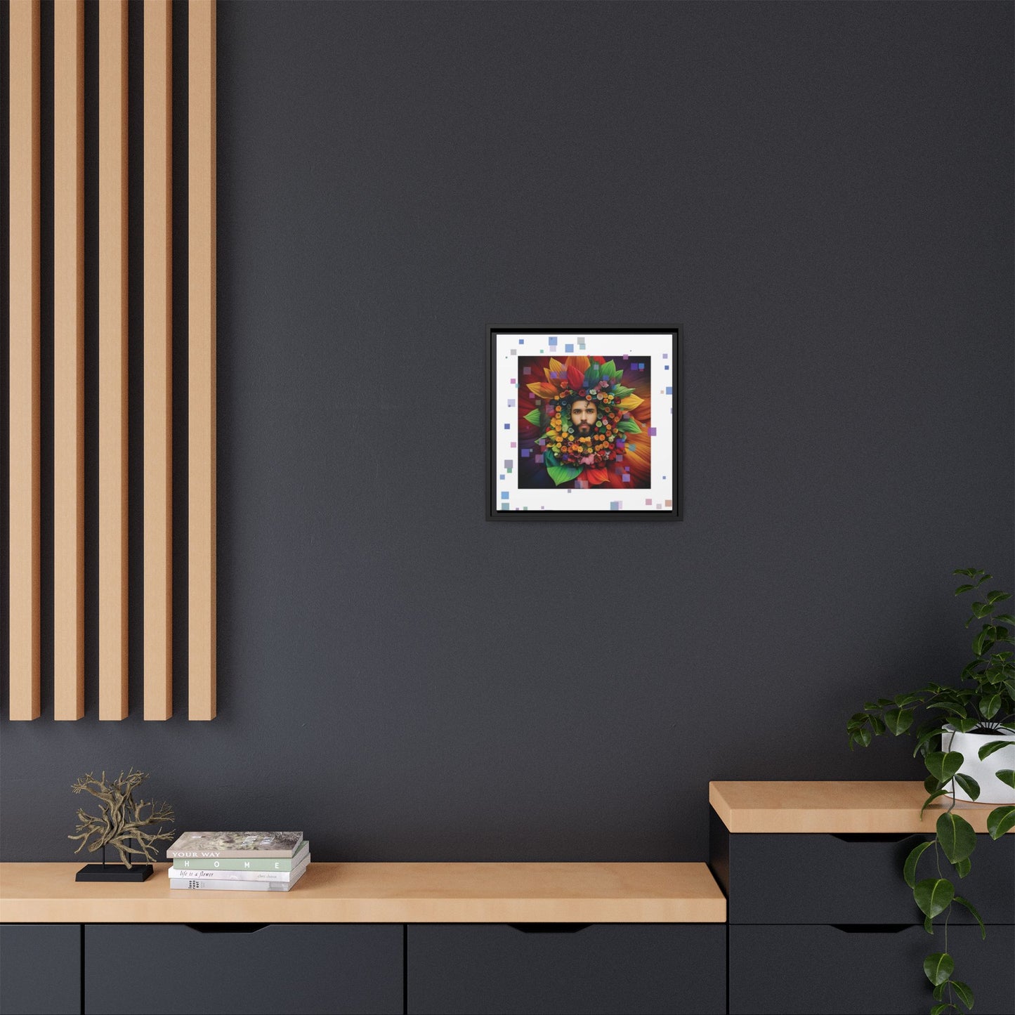 'Flourish: The Modern Green Man' canvas print By Andrew McCarter