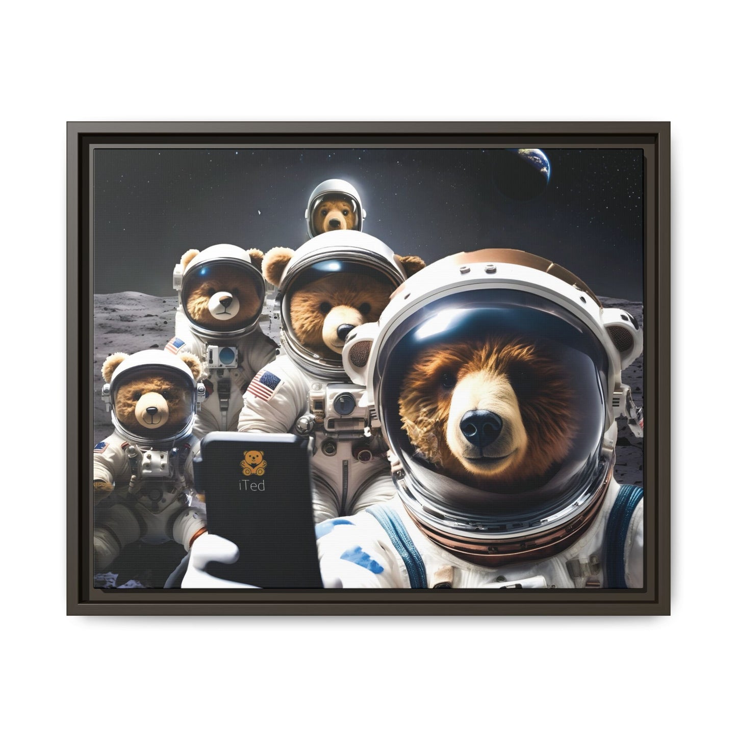 Canvas Print - Mooning Bear Selfie by Andrew McCarter