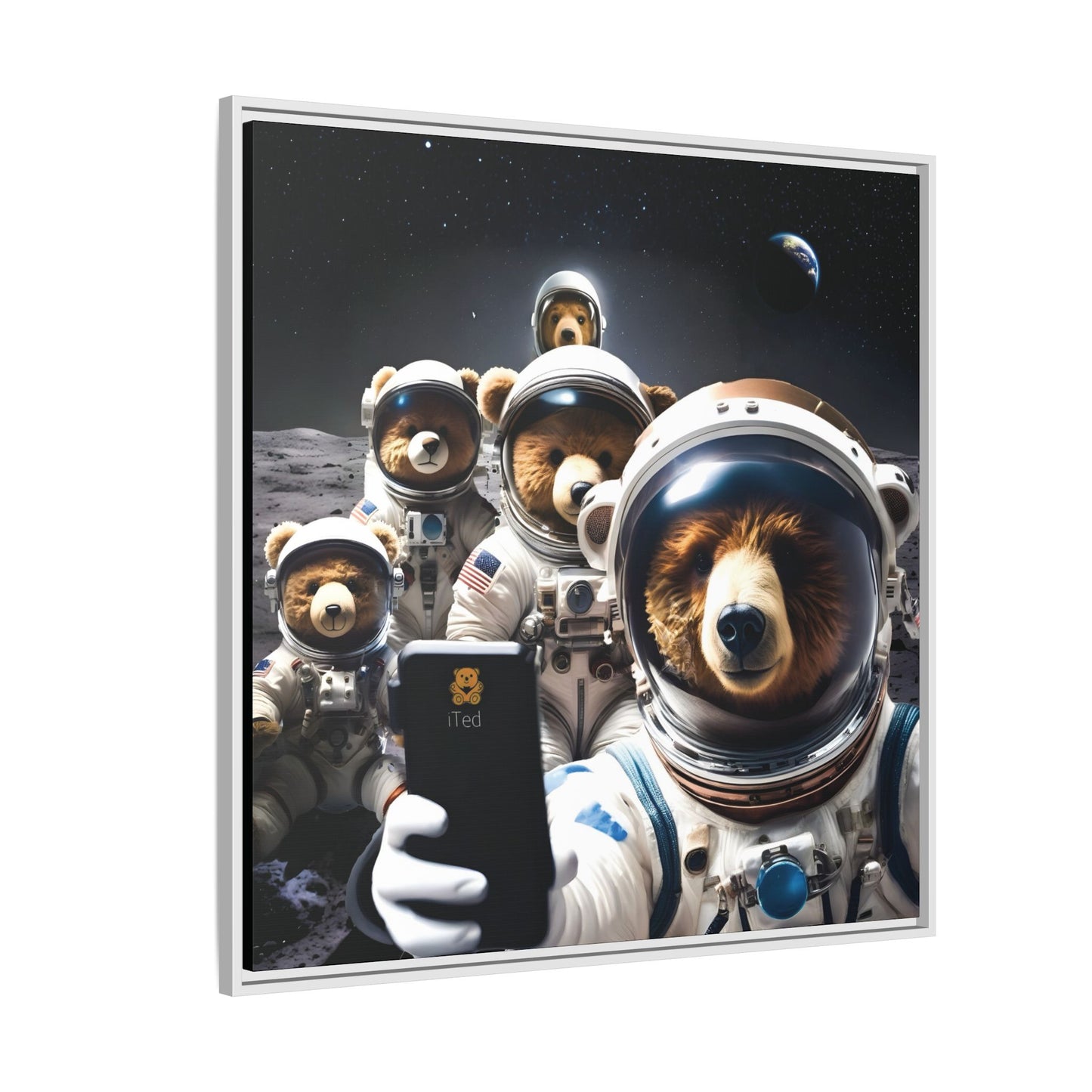Canvas Print - Mooning Bear Selfie by Andrew McCarter