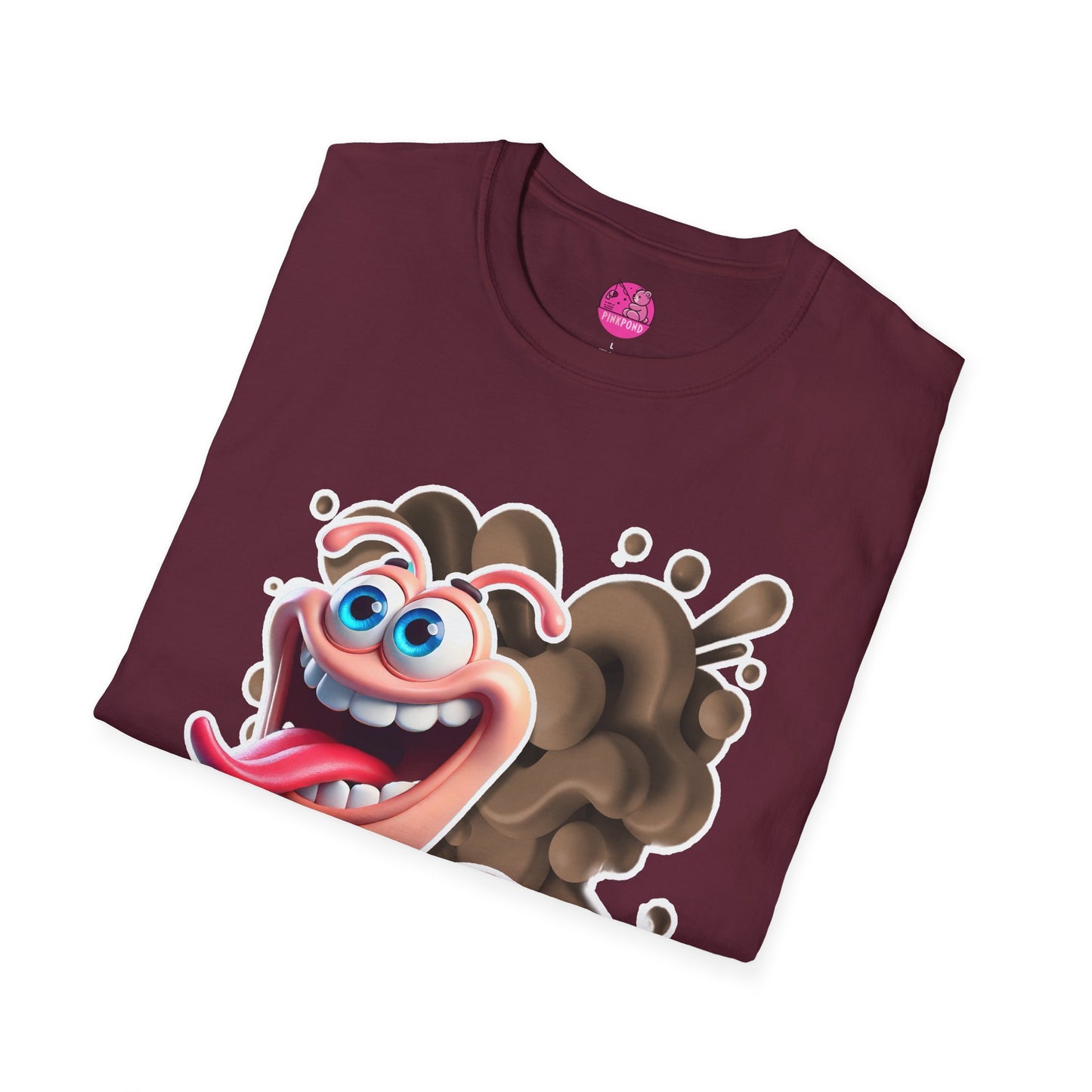 Willy the Worm T-Shirt - Wiggly and Wacky Unisex Softstyle Tee with 3D Design