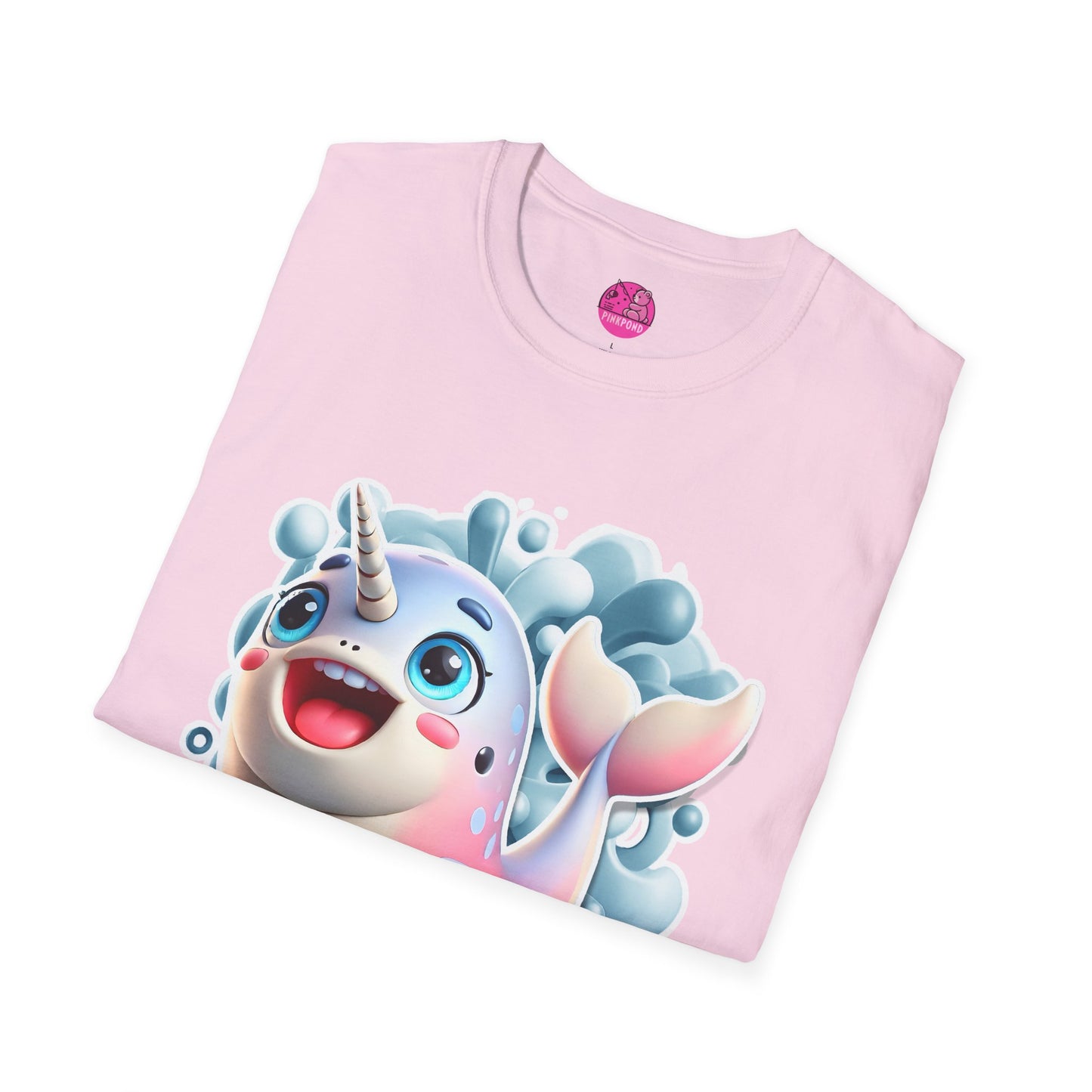 Nelly the Narwhal T-Shirt – The Ocean’s Most Magical Smile! - Unisex Softstyle Tee