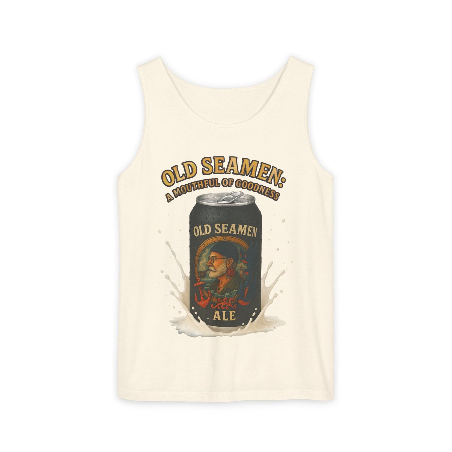 Tank Top Old Seamen Ale T-Shirt Vintage Beer Can Art Naughty Wink