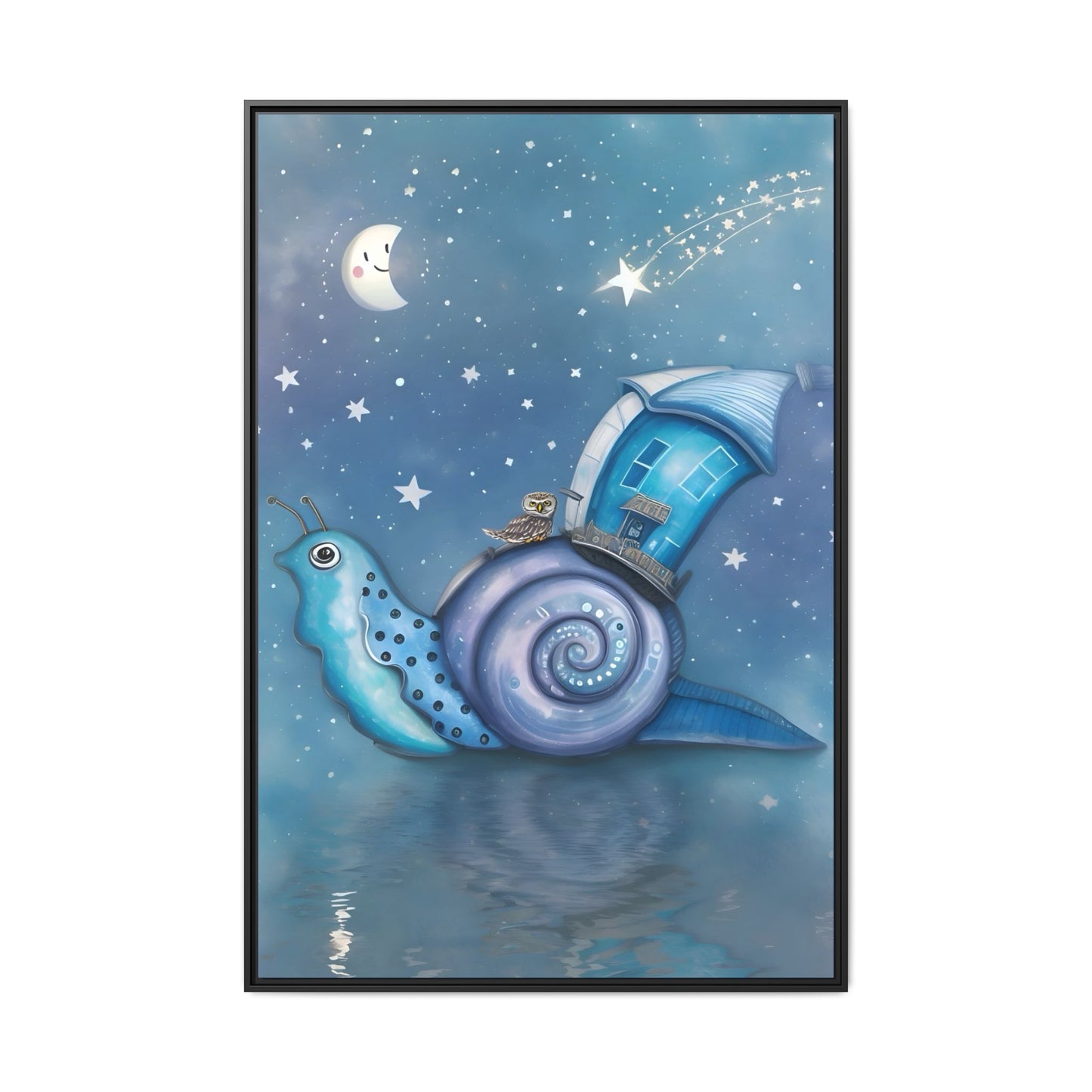 The Owl and the Snail Glided Upon a Sea of Stars by Andrew McCarter  - Canvas Print