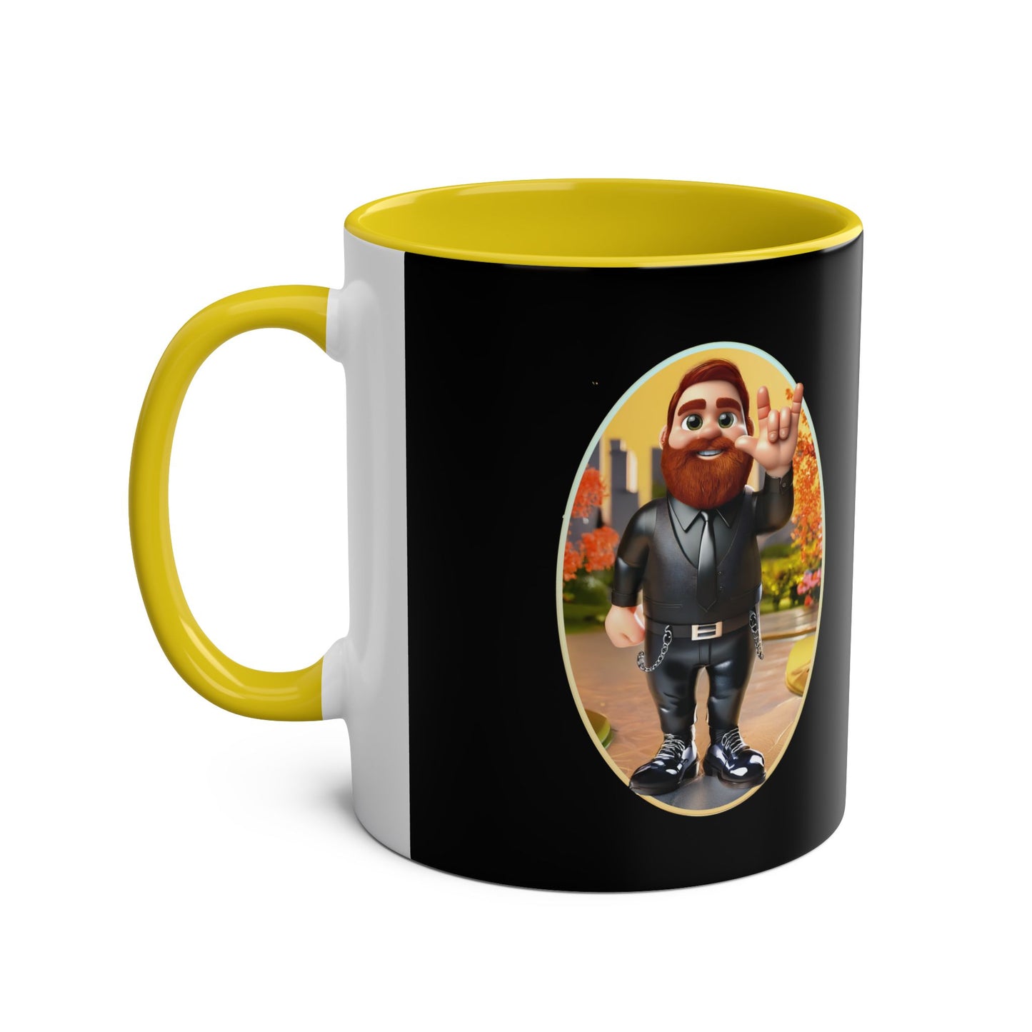 Lucky the Leather Bear - American Sign Language (ASL) Love Sign Inclusive Mug