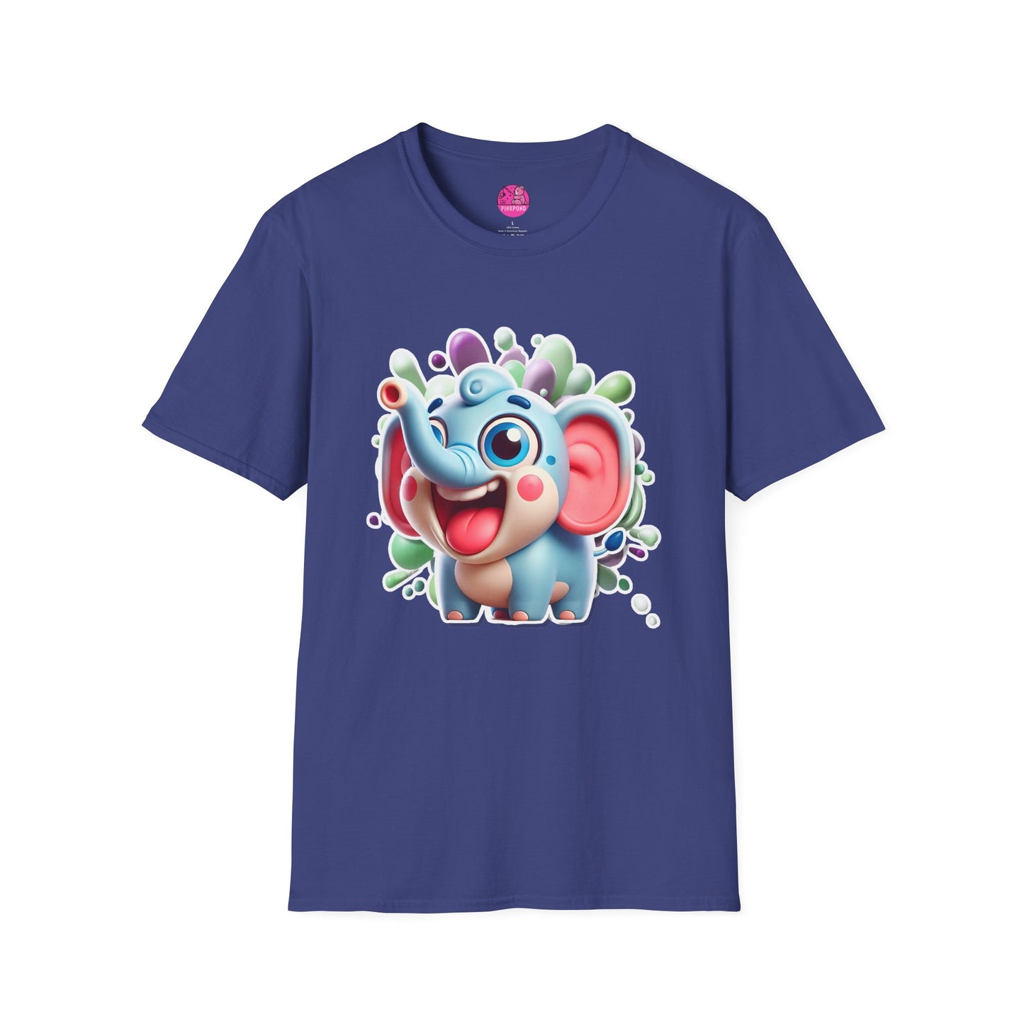 Eugene the Elephant T-Shirt - Unisex Softstyle Tee with Big Ears and Playful Charm