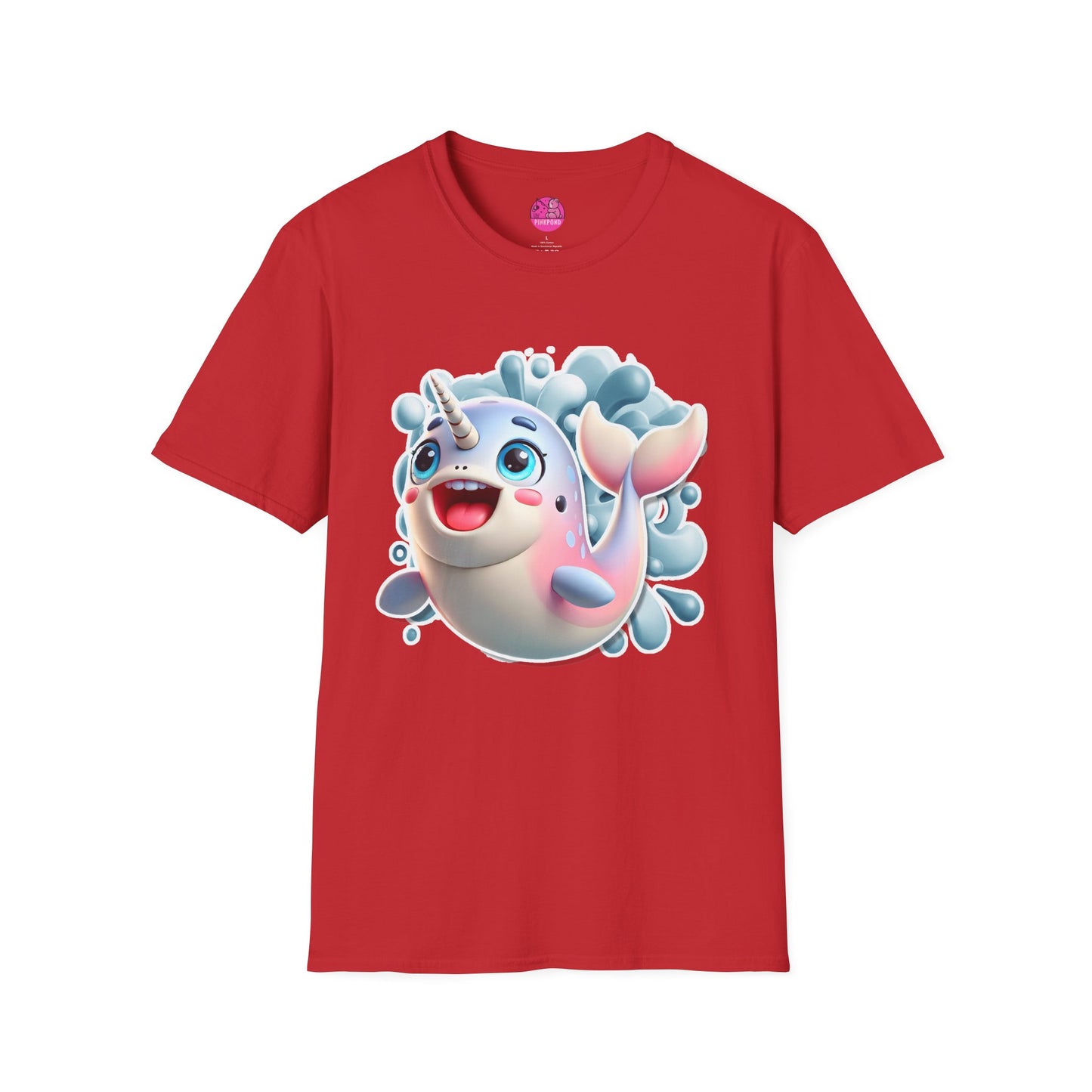 Nelly the Narwhal T-Shirt – The Ocean’s Most Magical Smile! - Unisex Softstyle Tee
