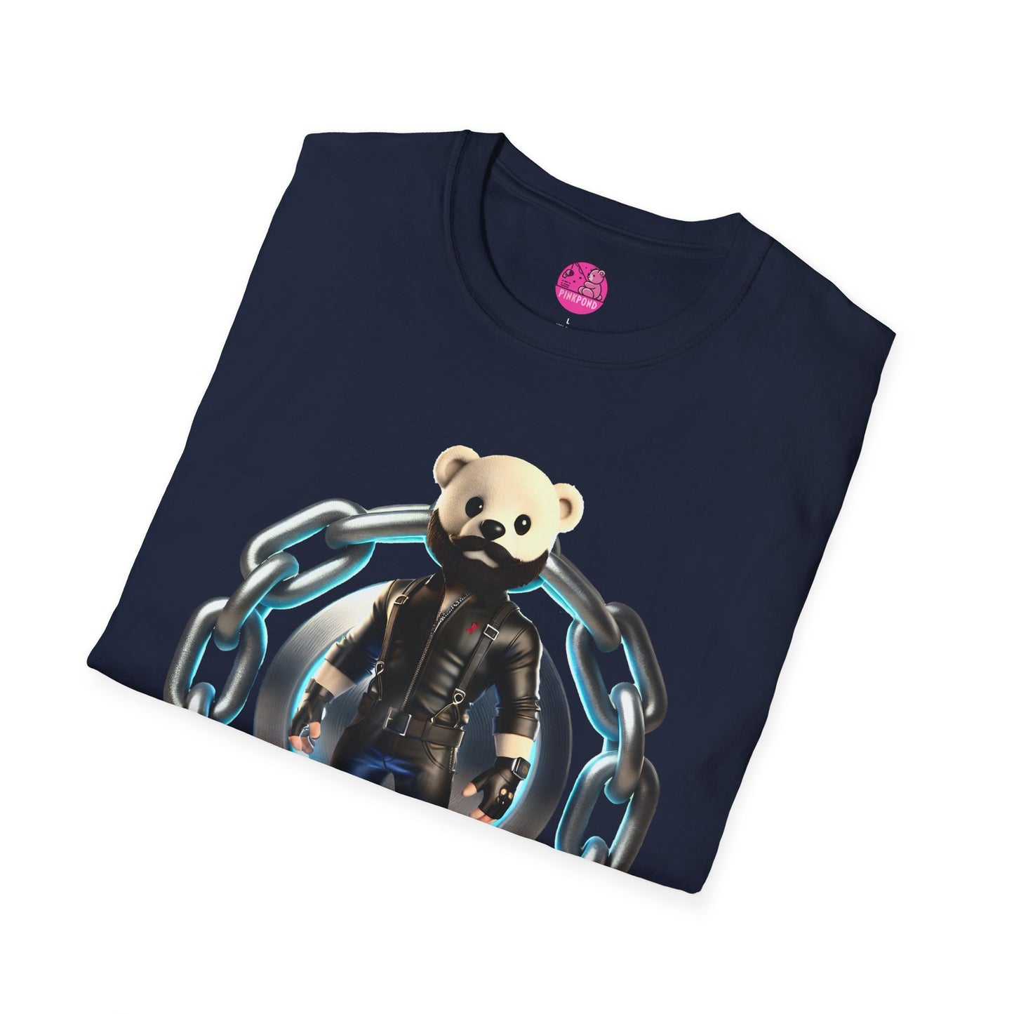 Hot Leather Cub Unisex Softstyle T-Shirt | Fierce and Fun Bear Tee with Leather-Clad Sass