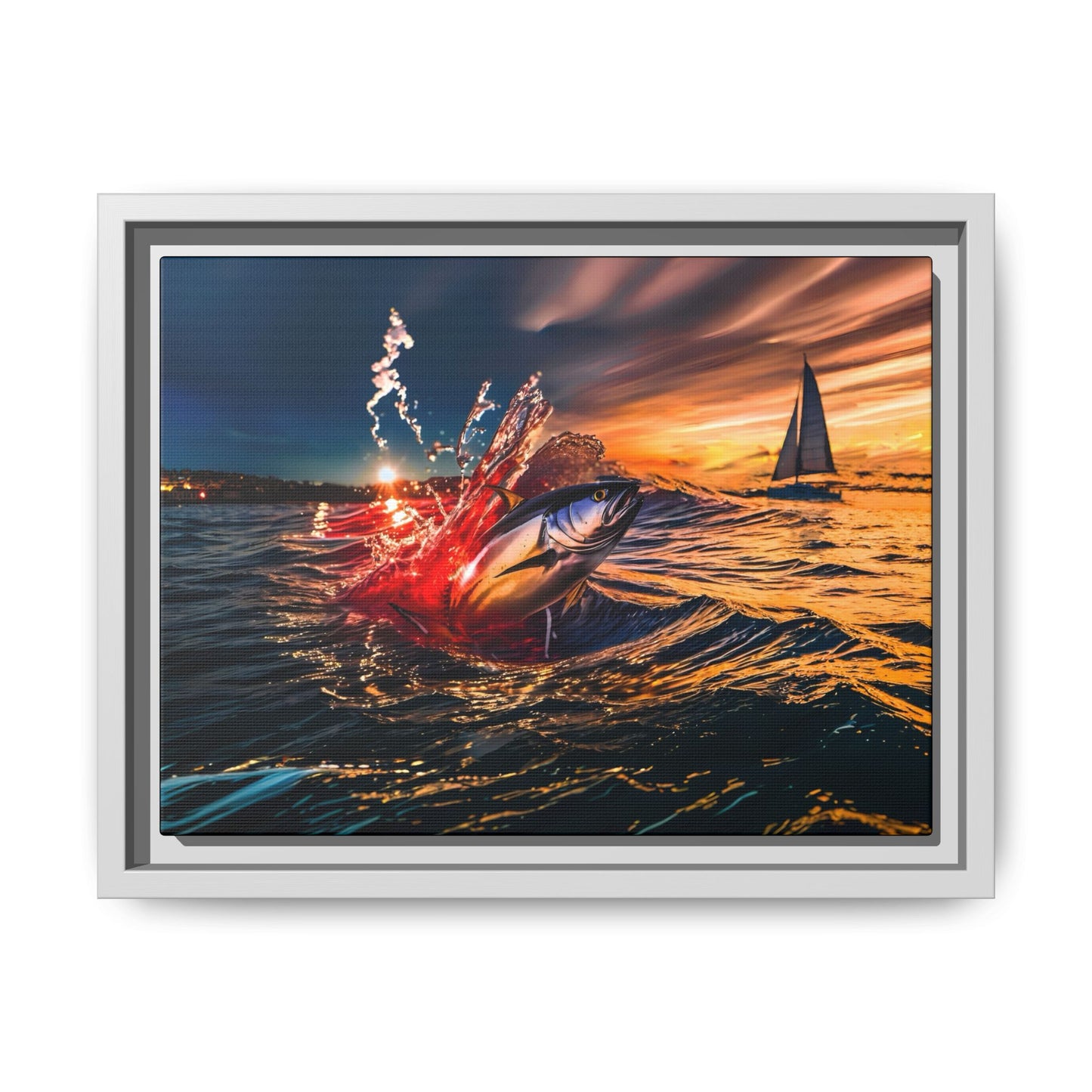 "The Leap" by Andrew McCarter - Ocean Canvas Art.