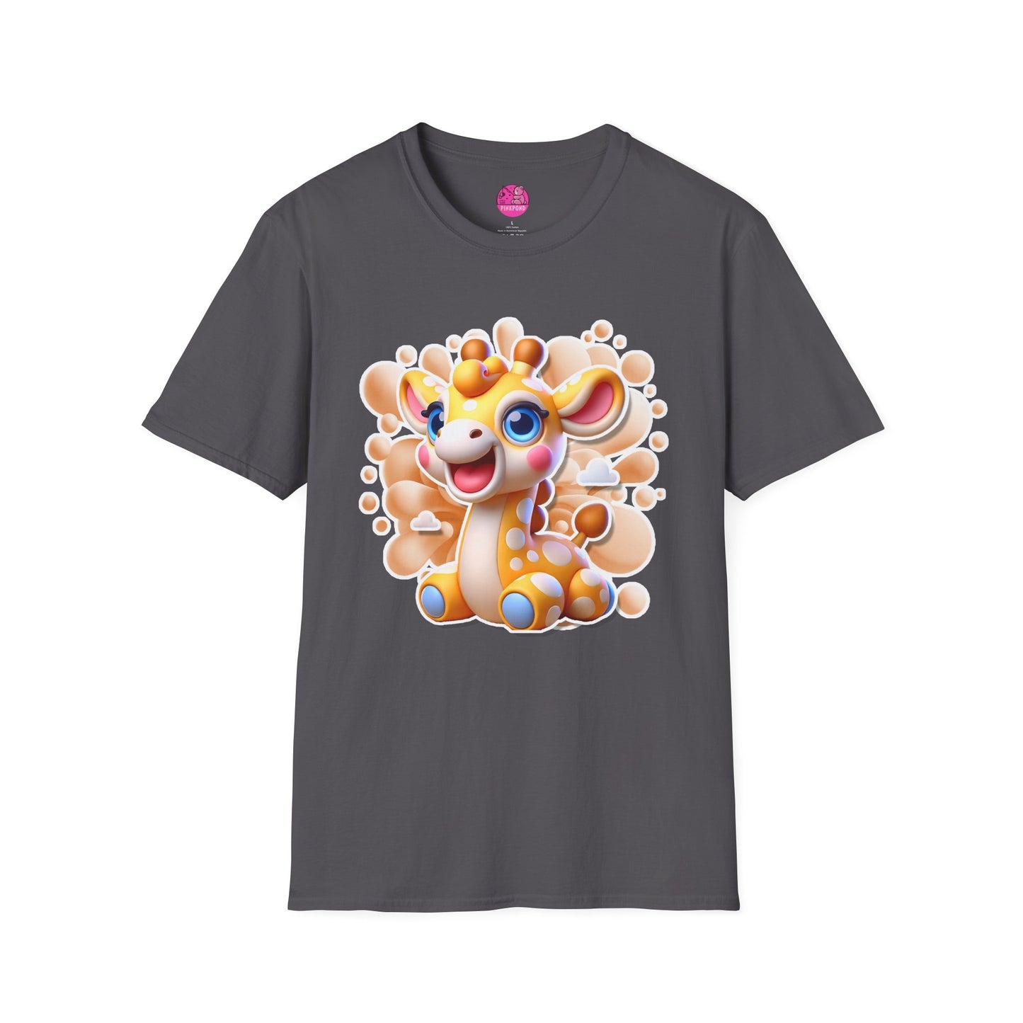 Geoffrey Giraffe T-Shirt - Tall on Charm, Big on Smiles Unisex Softstyle