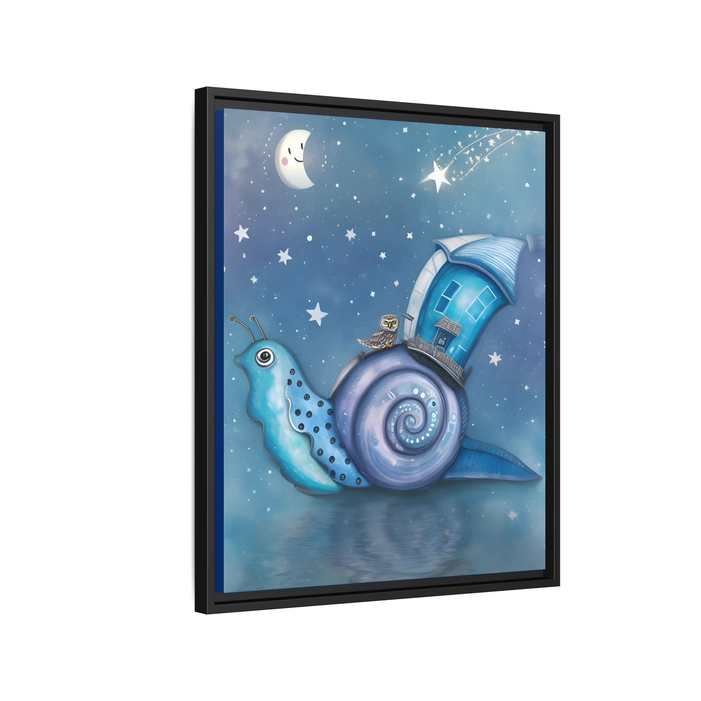 The Owl and the Snail Glided Upon a Sea of Stars by Andrew McCarter  - Canvas Print