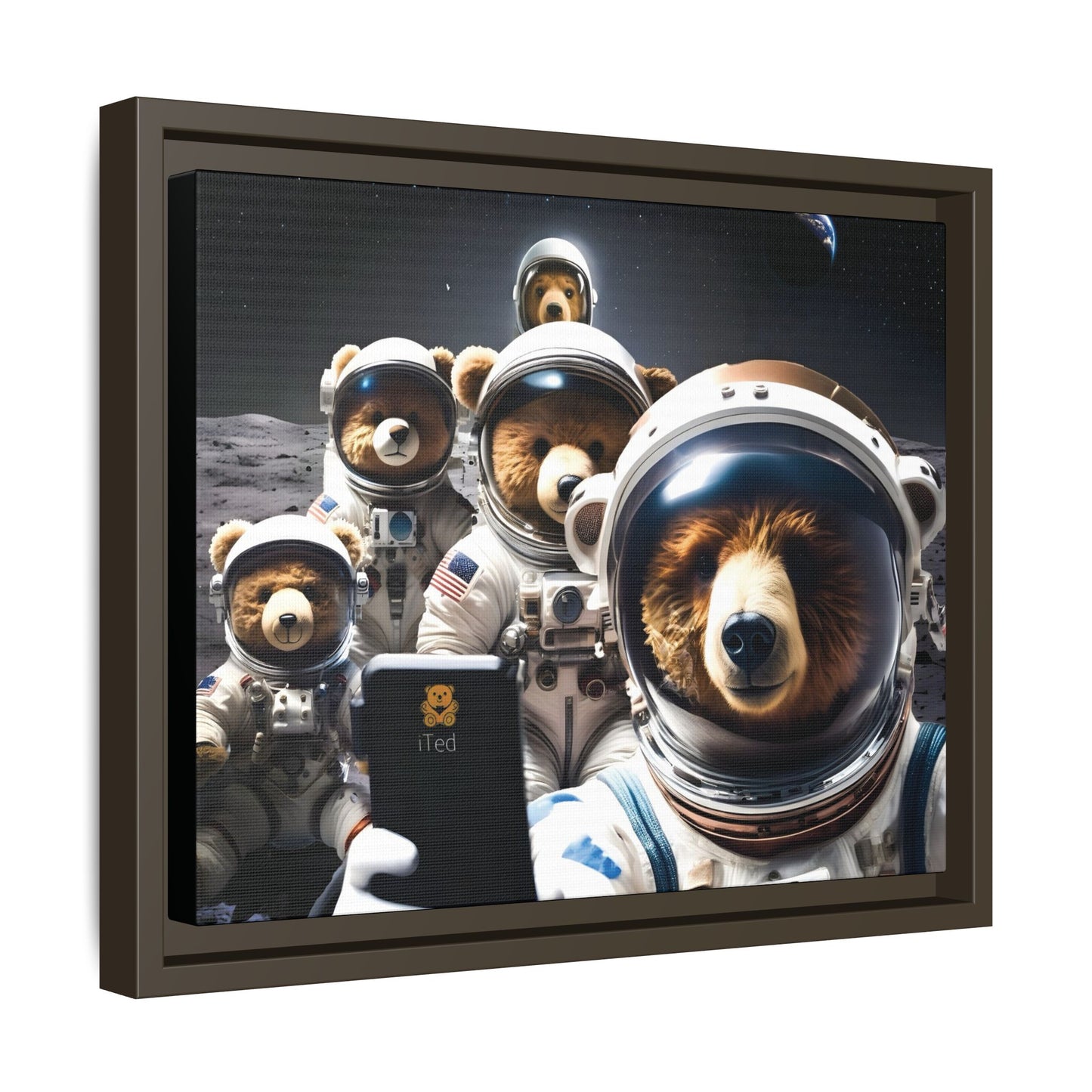 Canvas Print - Mooning Bear Selfie by Andrew McCarter