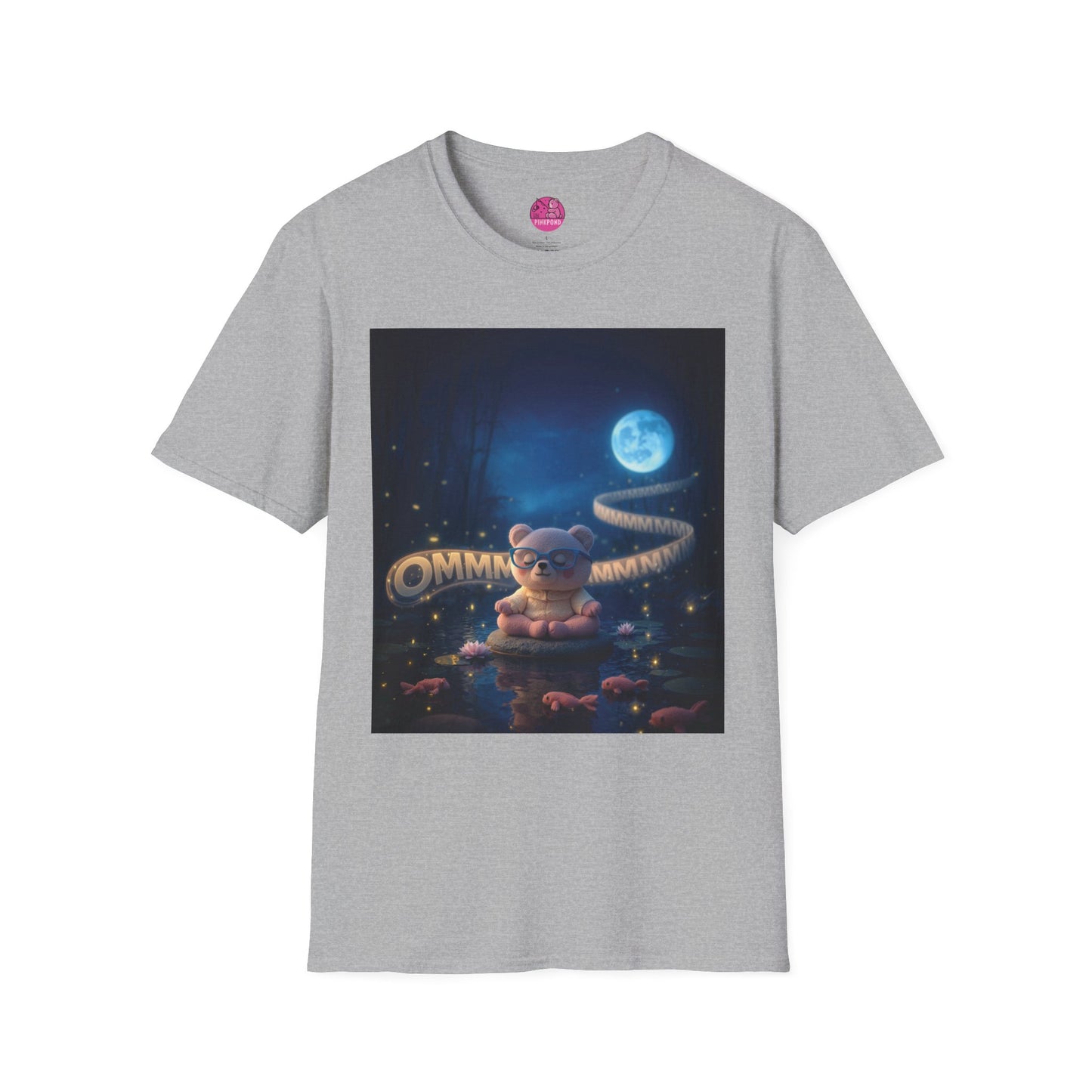 Meditating Bear Moonlit Tranquility T-Shirt