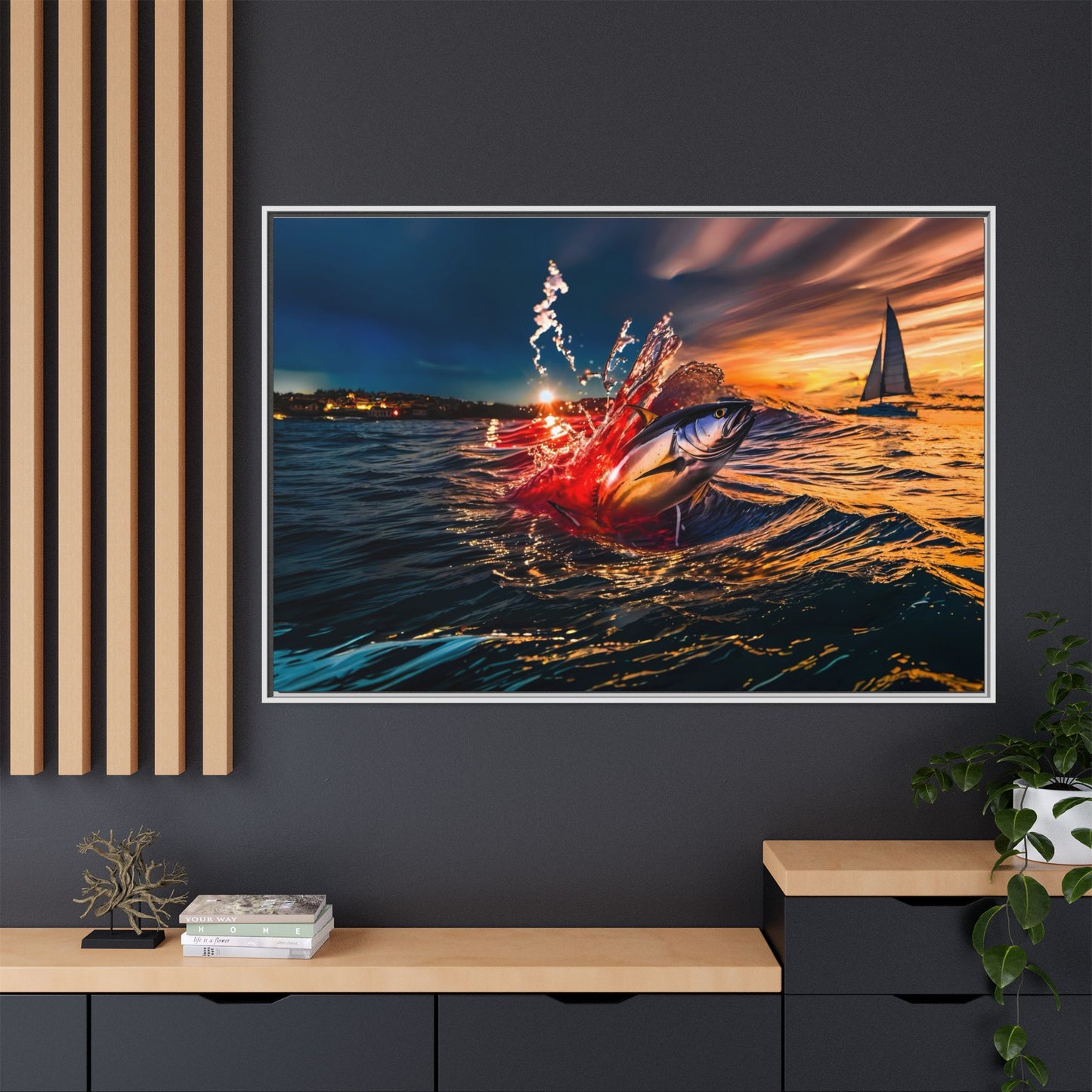 "The Leap" by Andrew McCarter - Ocean Canvas Art.