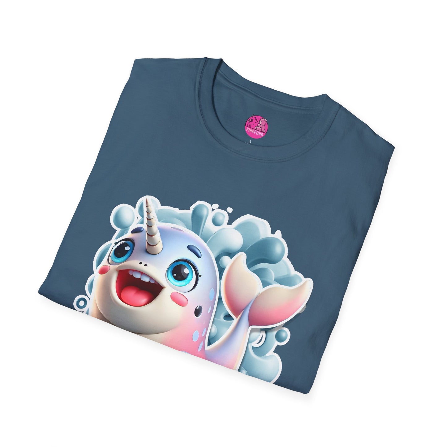 Nelly the Narwhal T-Shirt – The Ocean’s Most Magical Smile! - Unisex Softstyle Tee