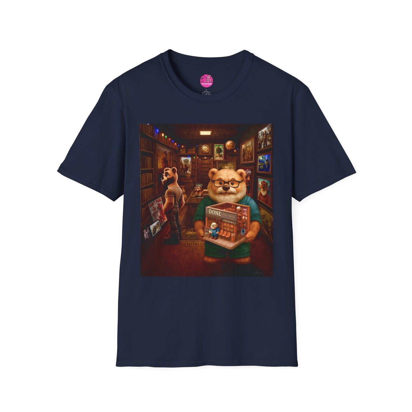 Vintage Bookstore Bear T-Shirt