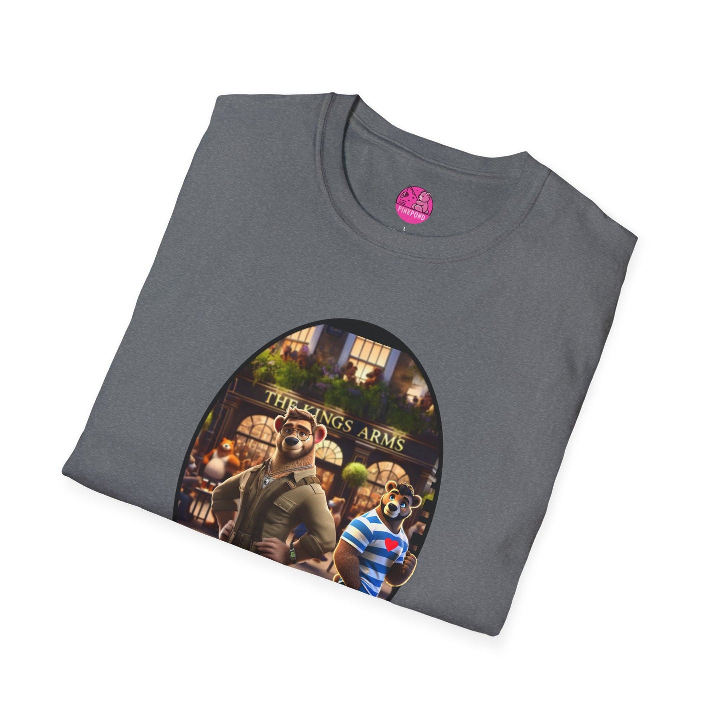 Retro Bear Scene T-Shirt - Fly-by Cruise at the Kings Arms