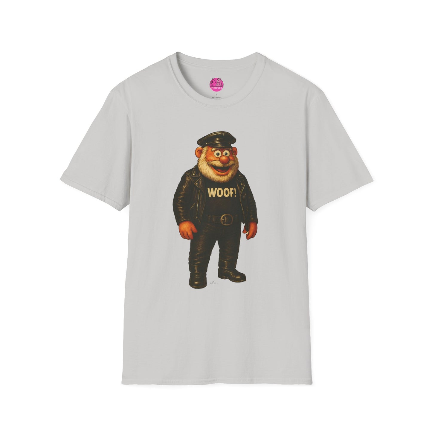 Unisex T-Shirt Leather Polar Bear Tee - WOOF Shirt Silver Beard Energy Pride Fashion